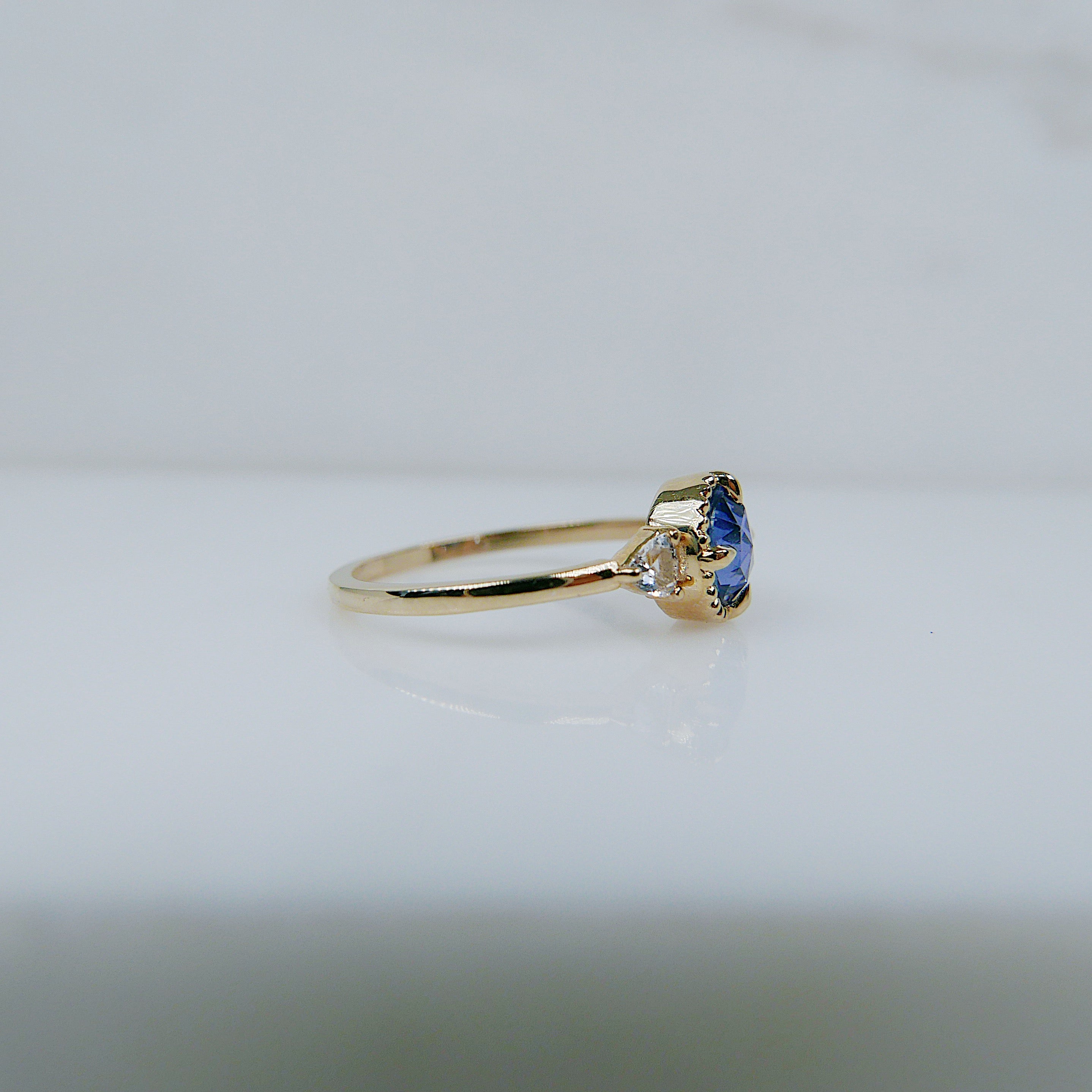 Bardot Blue Rosecut Sapphire Ring