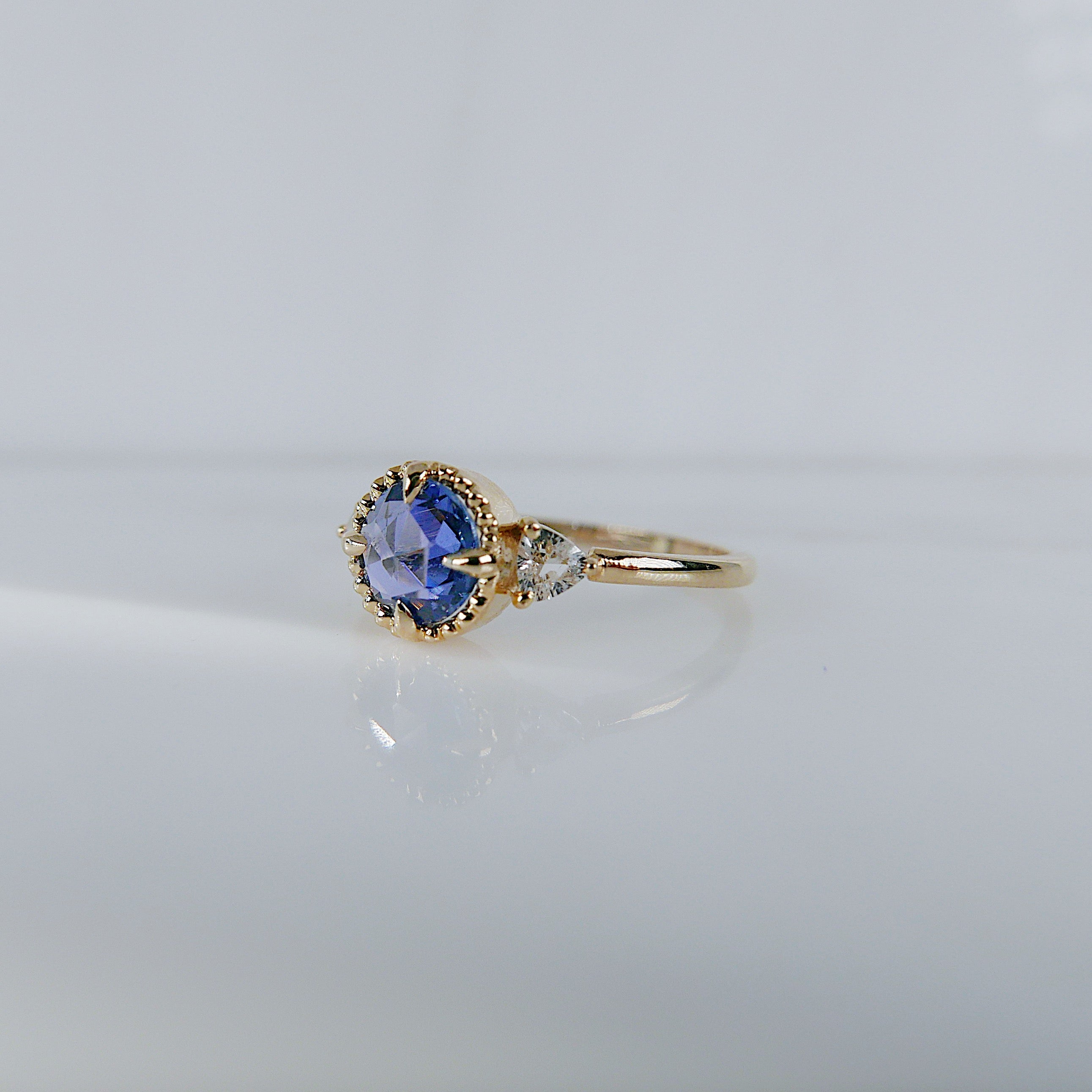 Bardot Blue Rosecut Sapphire Ring