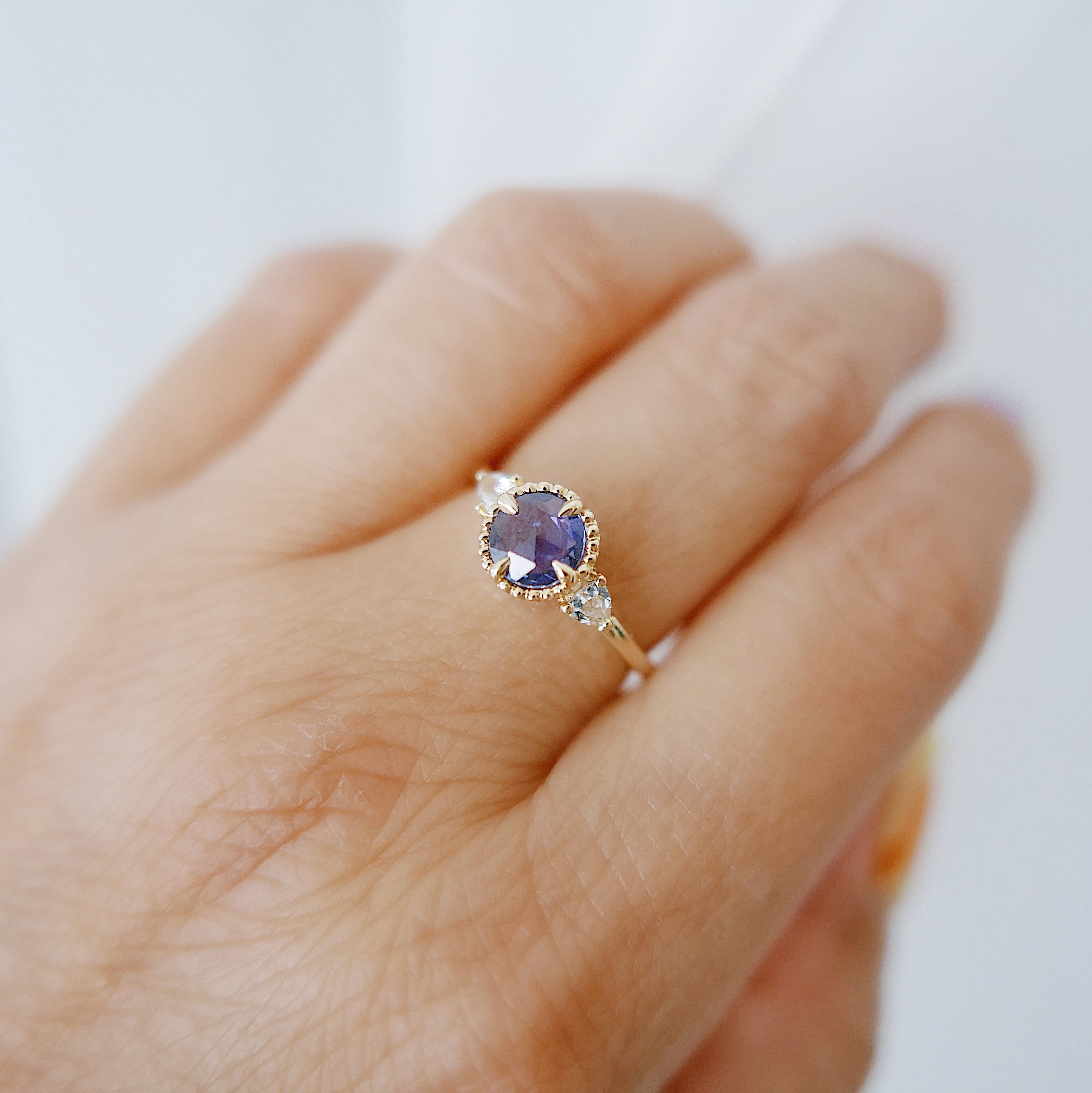 Bardot Blue Rosecut Sapphire Ring