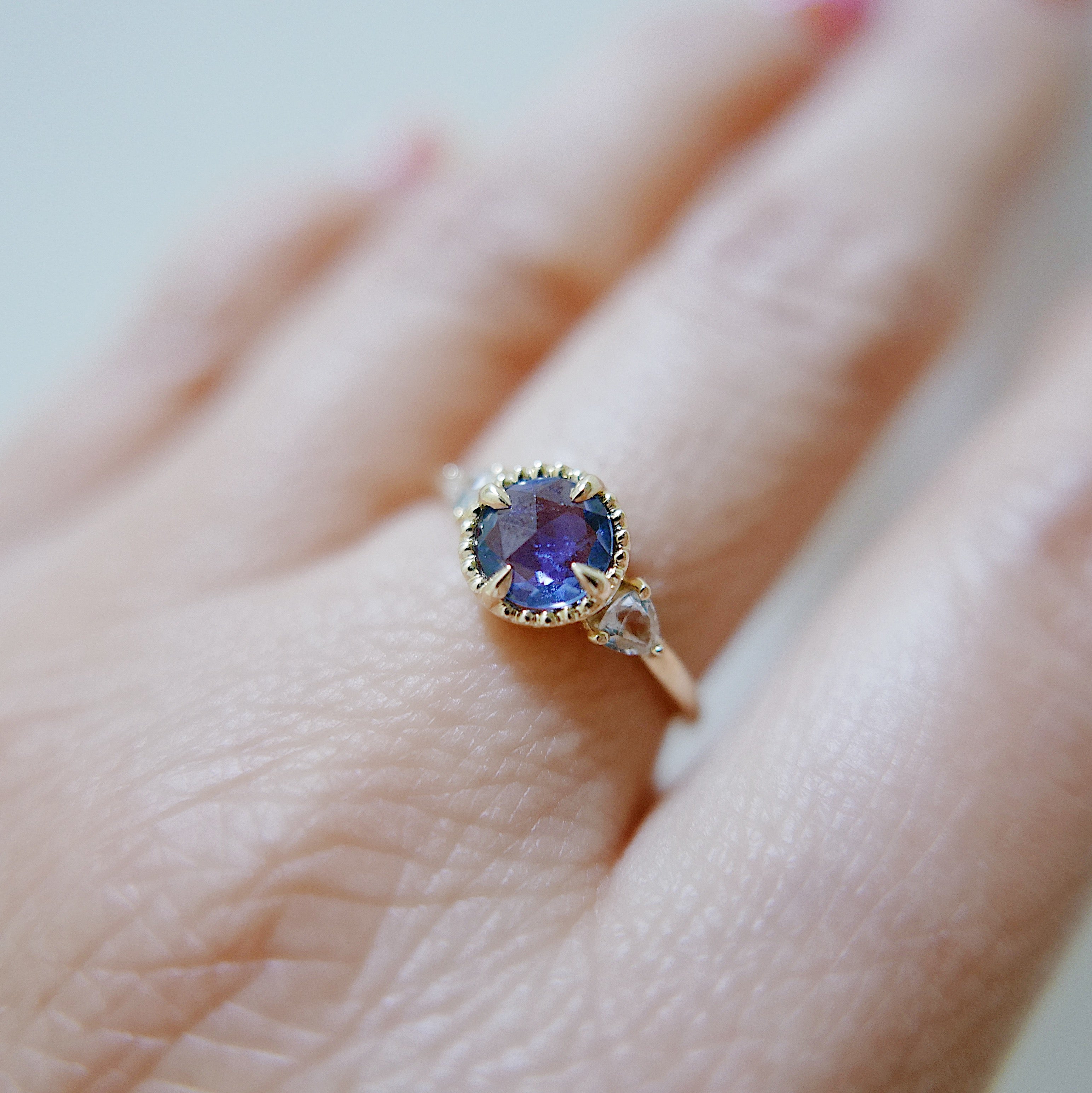 Bardot Blue Rosecut Sapphire Ring