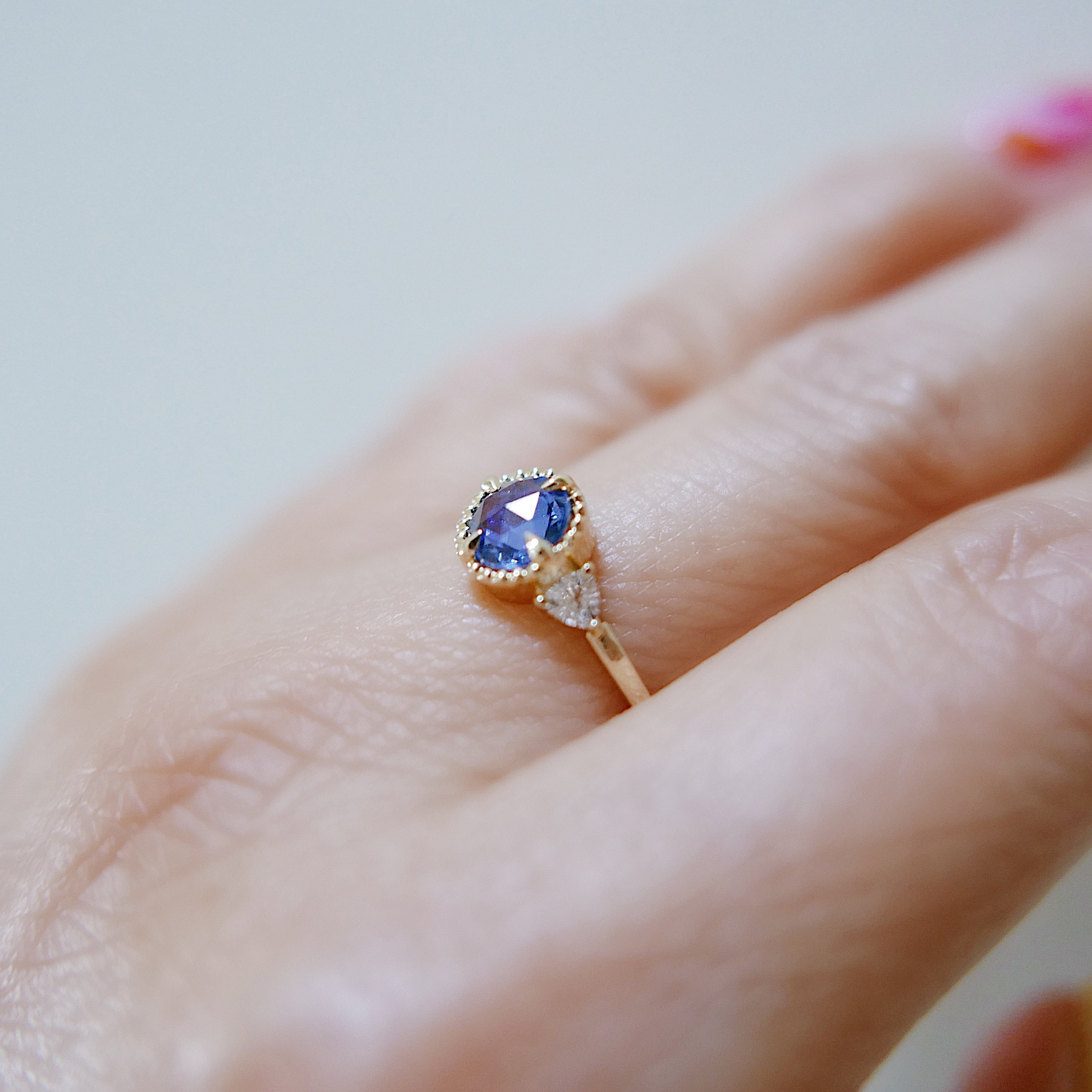 Bardot Blue Rosecut Sapphire Ring