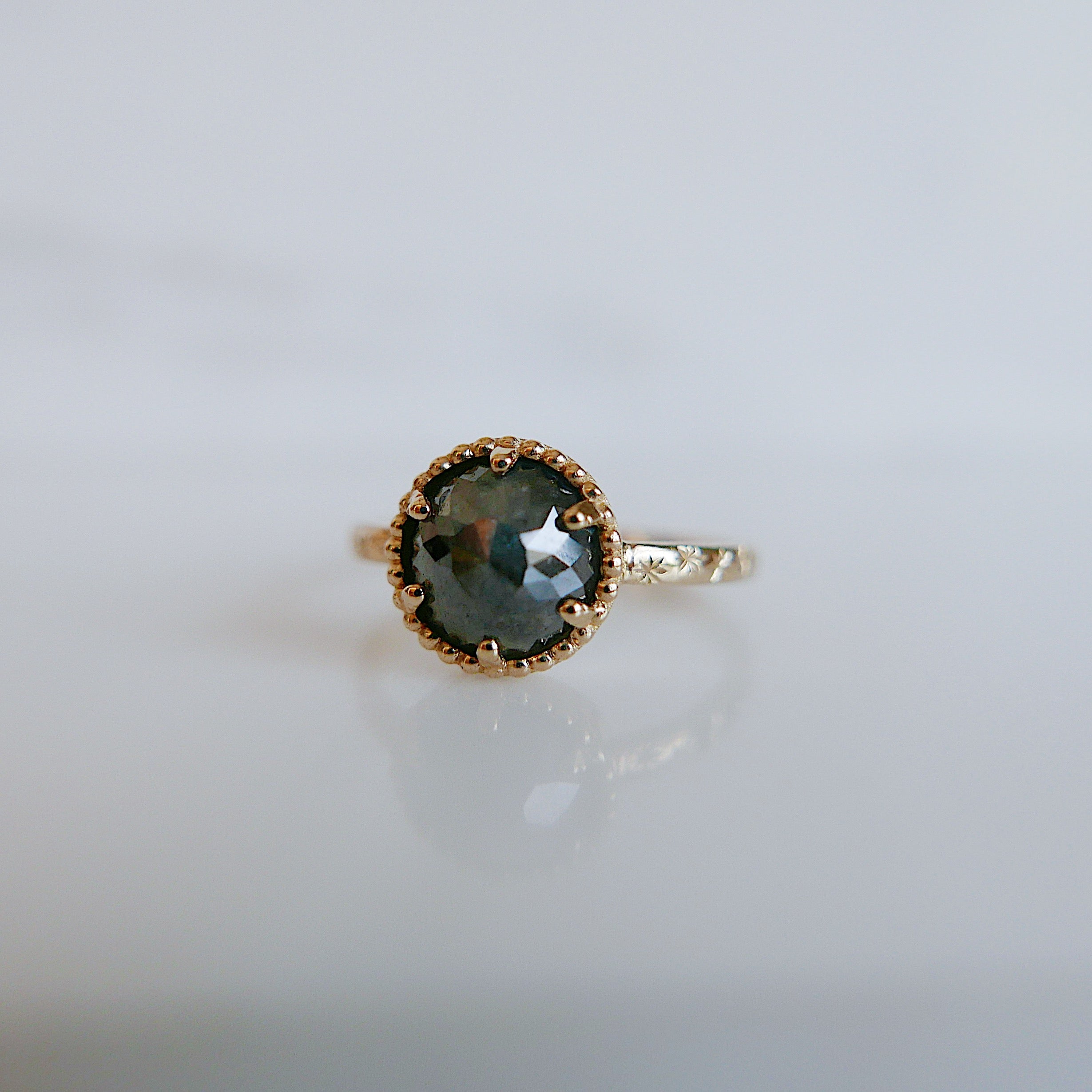 Starry Night Rustic Black One of A Kind Diamond Ring