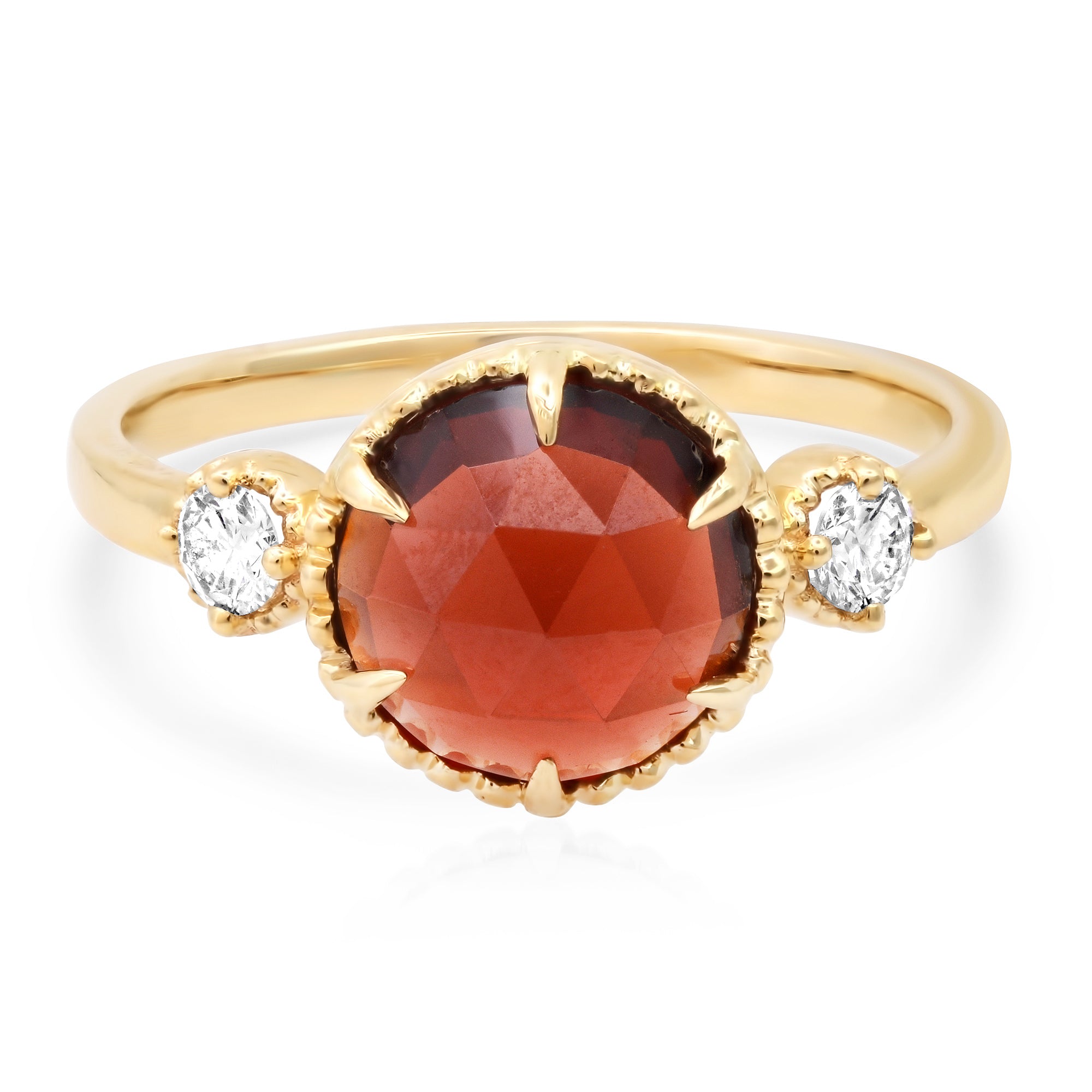 Celeste Rosecut Garnet and Diamond Ring