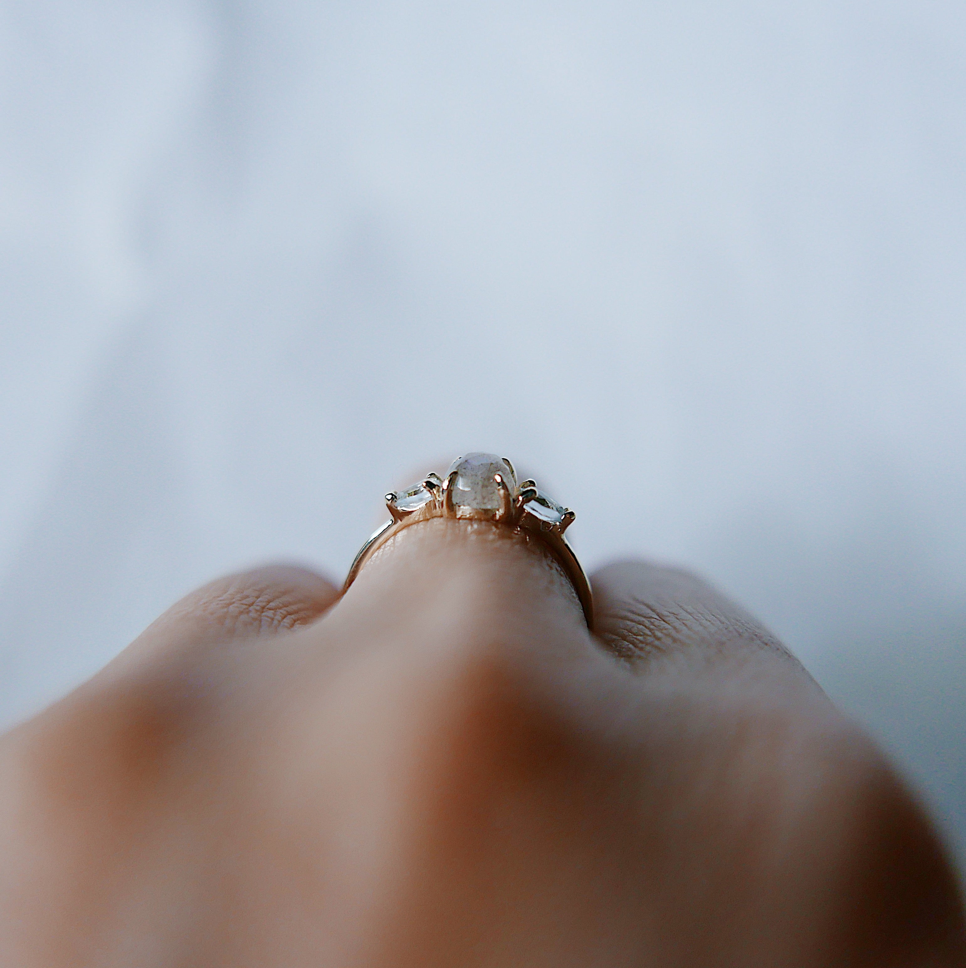 Penelope Rose Cut Labradorite Ring