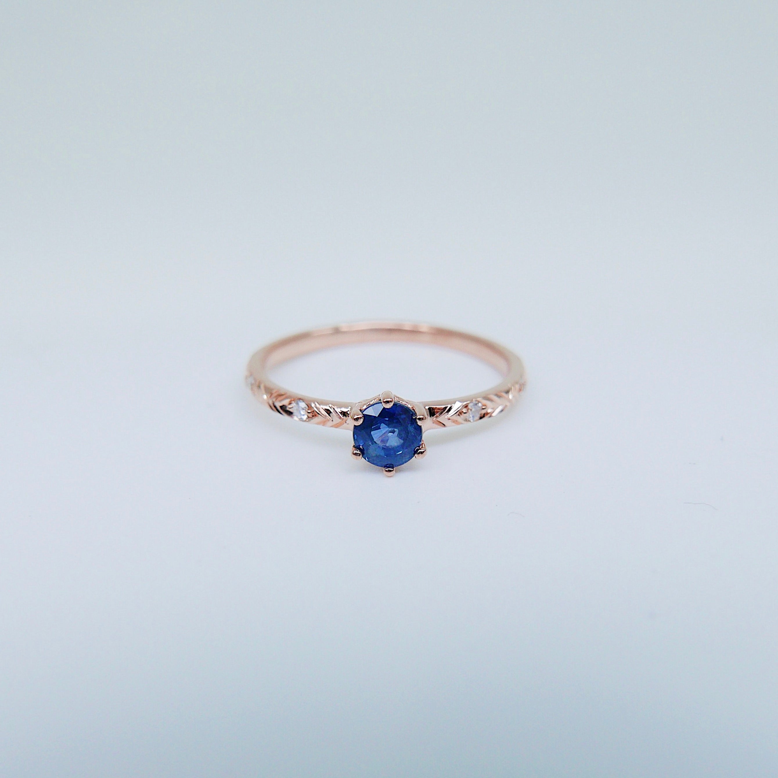 Claire Blue Sapphire Ring 14k Gold