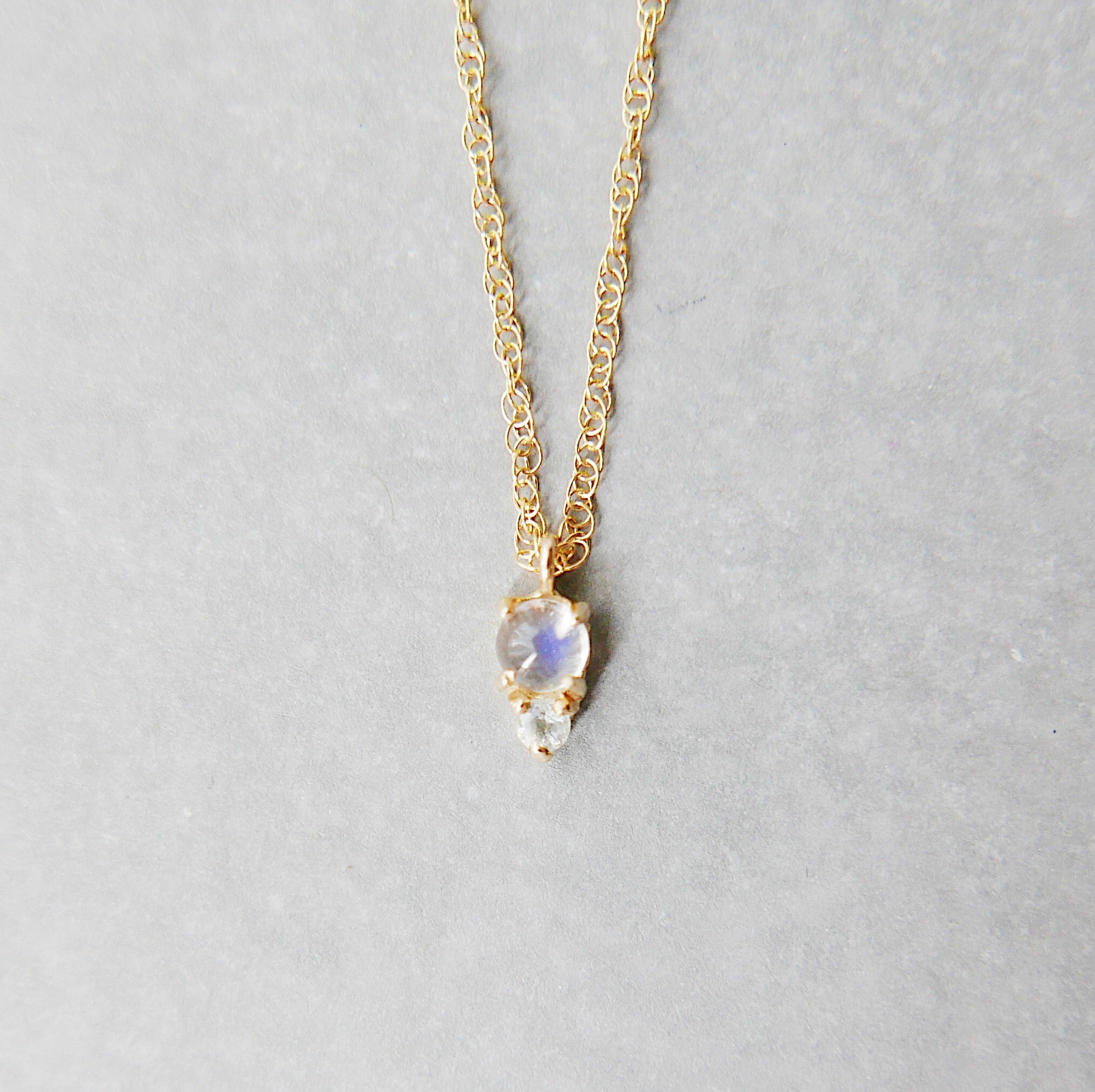 Duo Moonstone Necklace