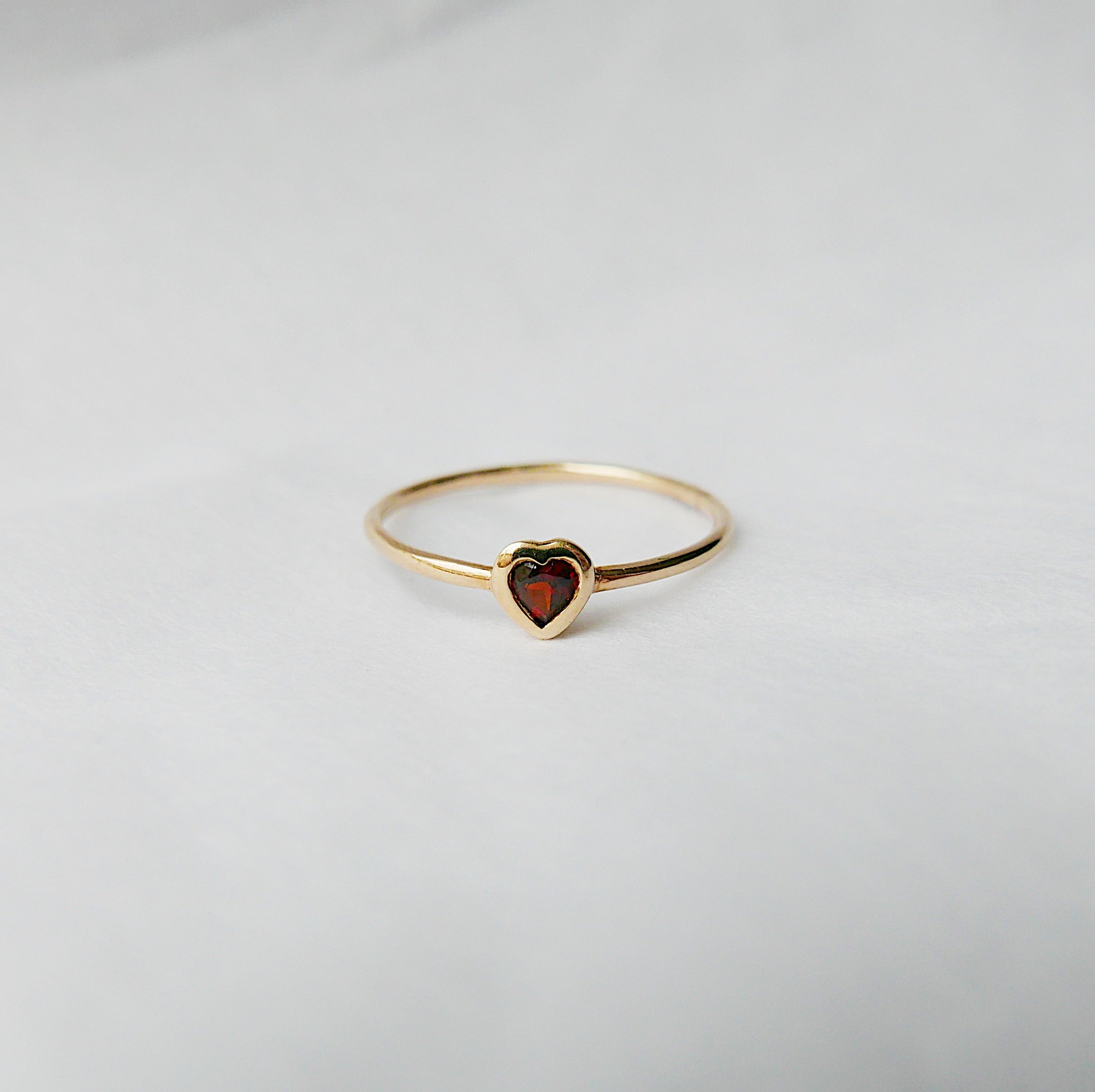 Deals GARNET HEART RING,Anniversary Gift,Dual Heart Ring,Mothers Ring,January Birthstone Ring,Open Heart Ring,Gentle Ring,Inspirational Woman Gift