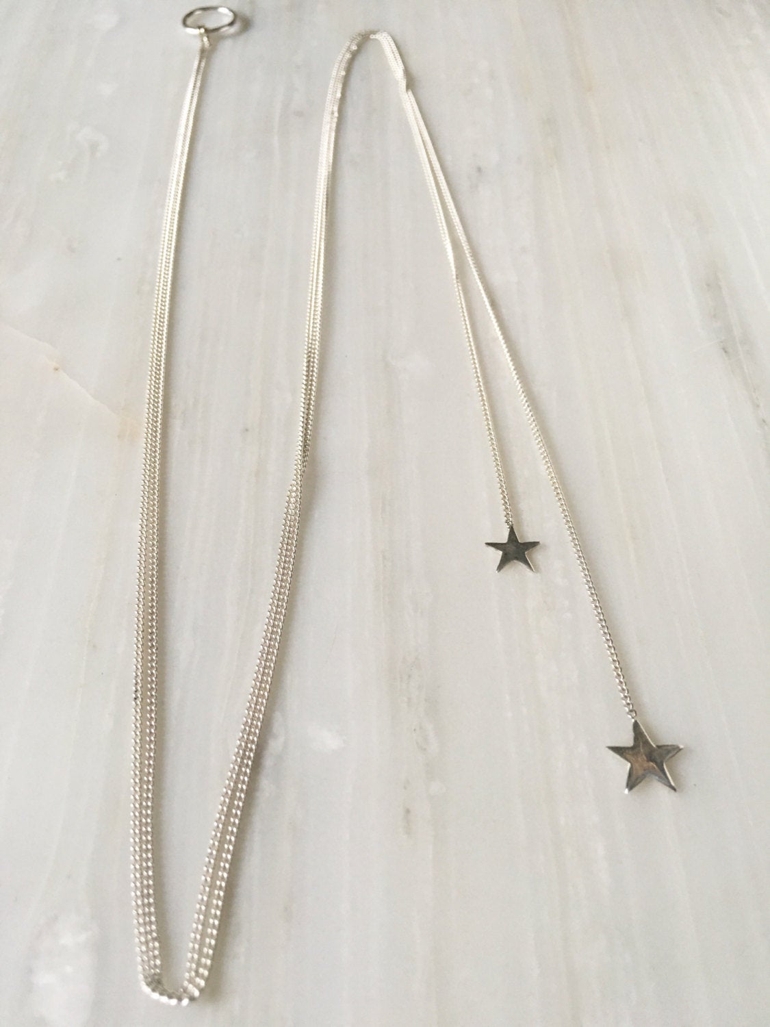 Three Way Star necklace, Star Lariat necklace, Star bolo necklace, Star wrap necklace