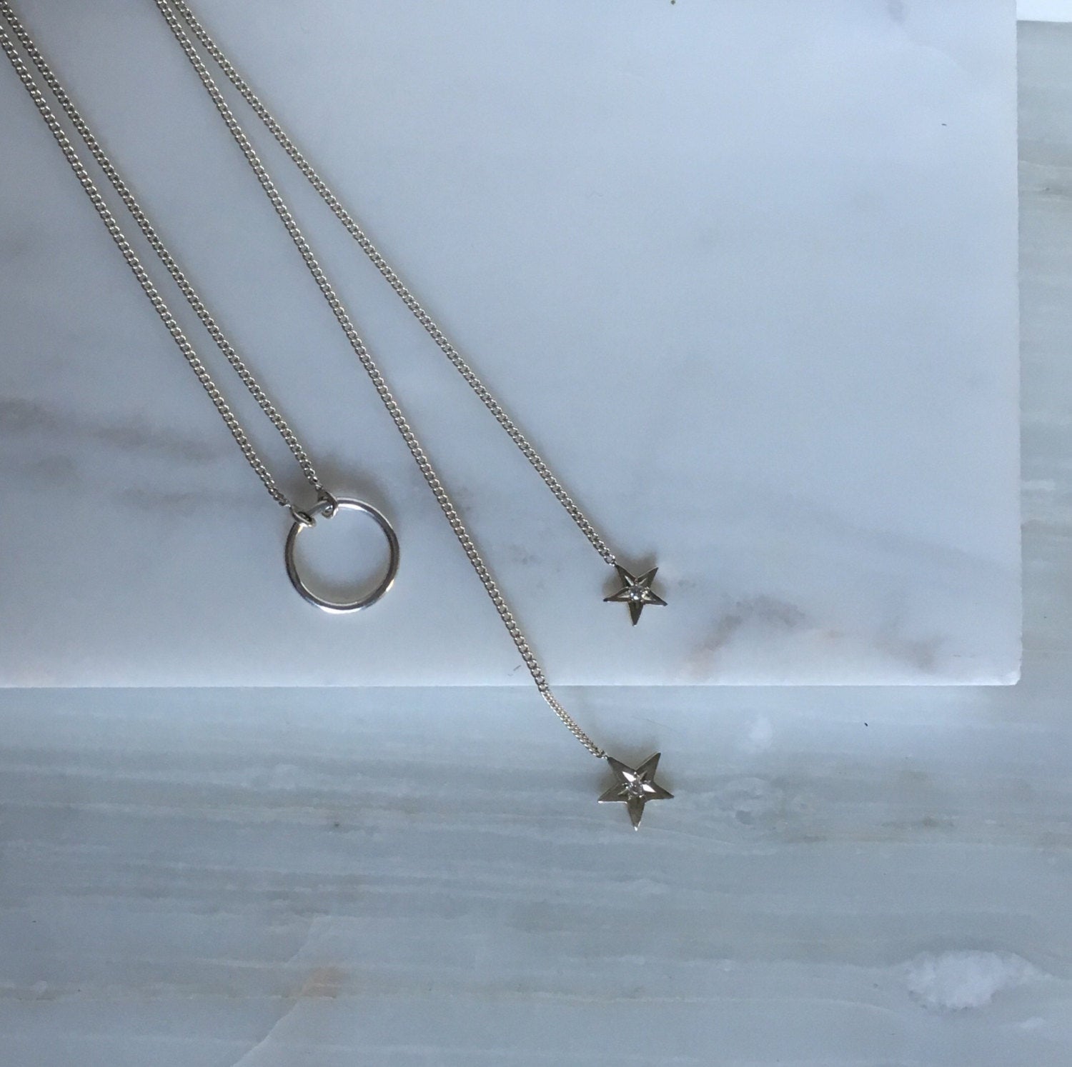 Three Way Star necklace, Star Lariat necklace, Star bolo necklace, Star wrap necklace