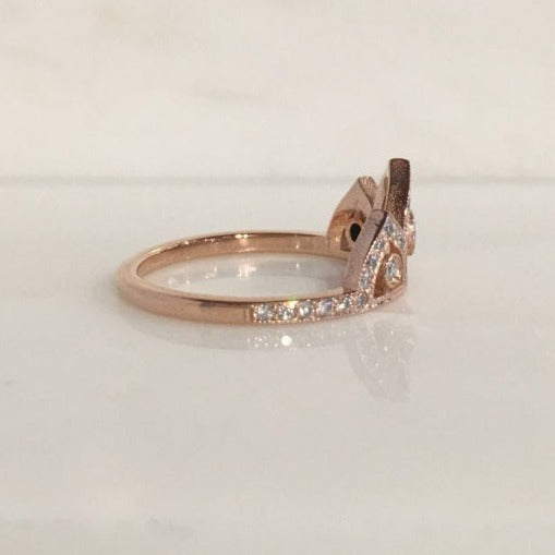 Tiara ring, Queen ring, Royal ring, stacking ring, crown ring, princess ring, wedding band, engagement ring, fancy ring, diamond ring