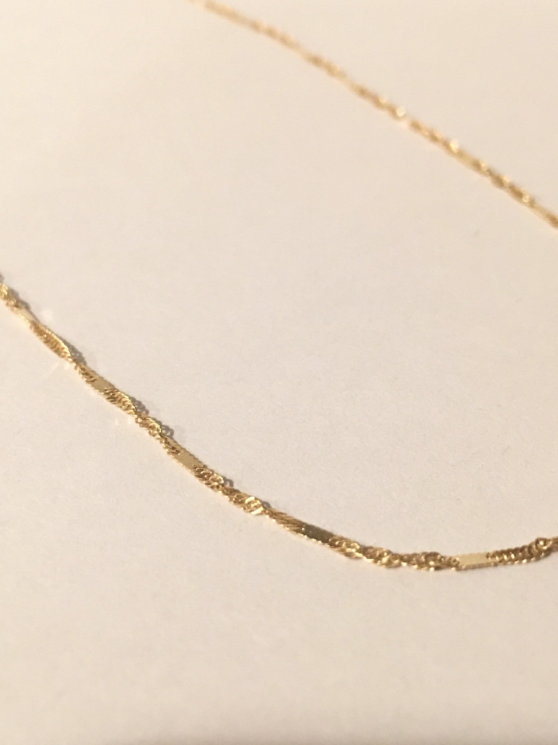 Twist Choker, Thin shiny 14k gold chain choker, 14k gold chain, short gold necklace, gold choker, thin dainty choker, everyday choker