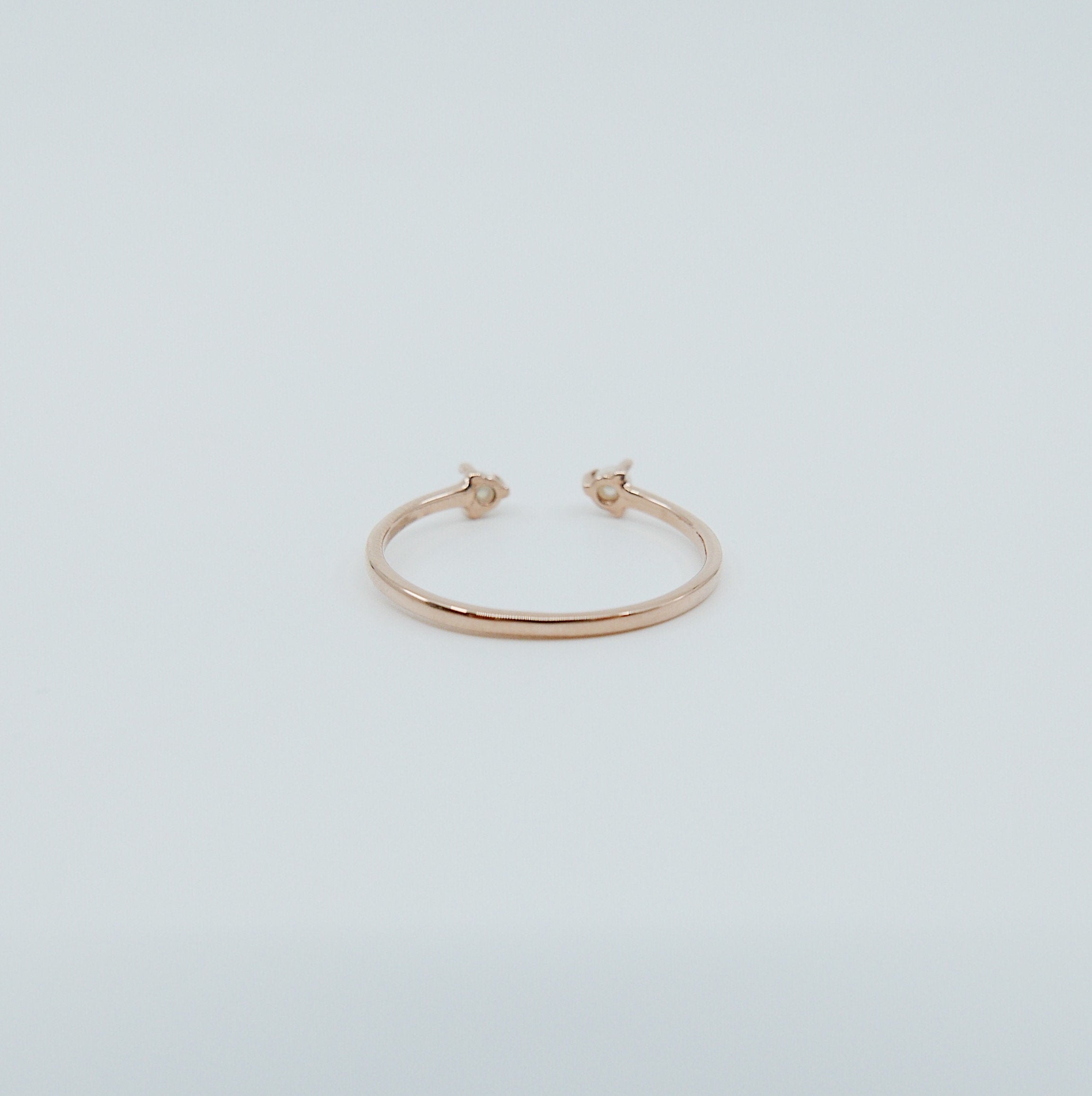 Mini Pearl cuff Ring, open Pearl Stacking ring, Simple pearl ring, Pearl open band, small pearl cuff ring, dainty gold pearl band