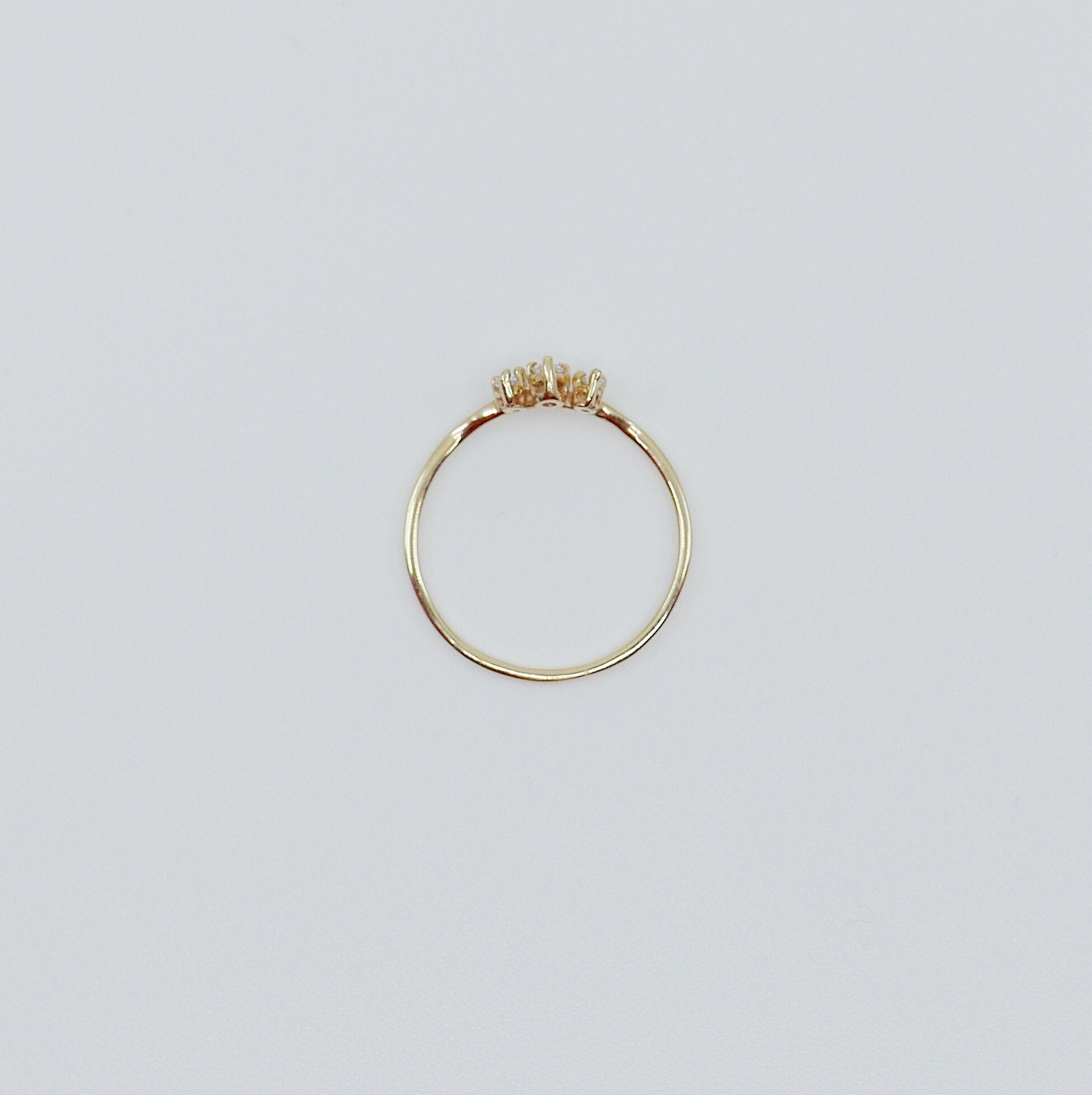 Clustered Nesting diamond band, 3 stone gold arch ring, stacking ring, diamond and wedding ring, wedding band