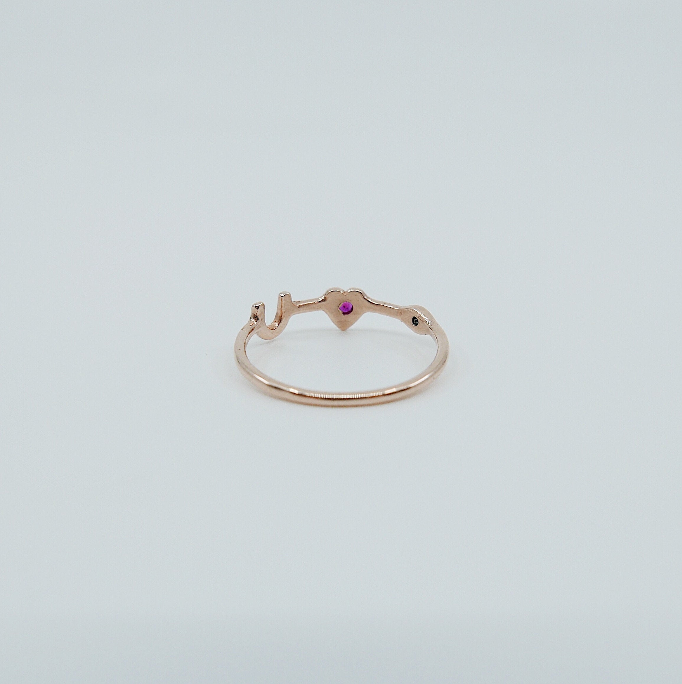 Eye Love U ring, 14k eye love u ring, gold I love you ring, love band, fun love ring, witty eye love u band