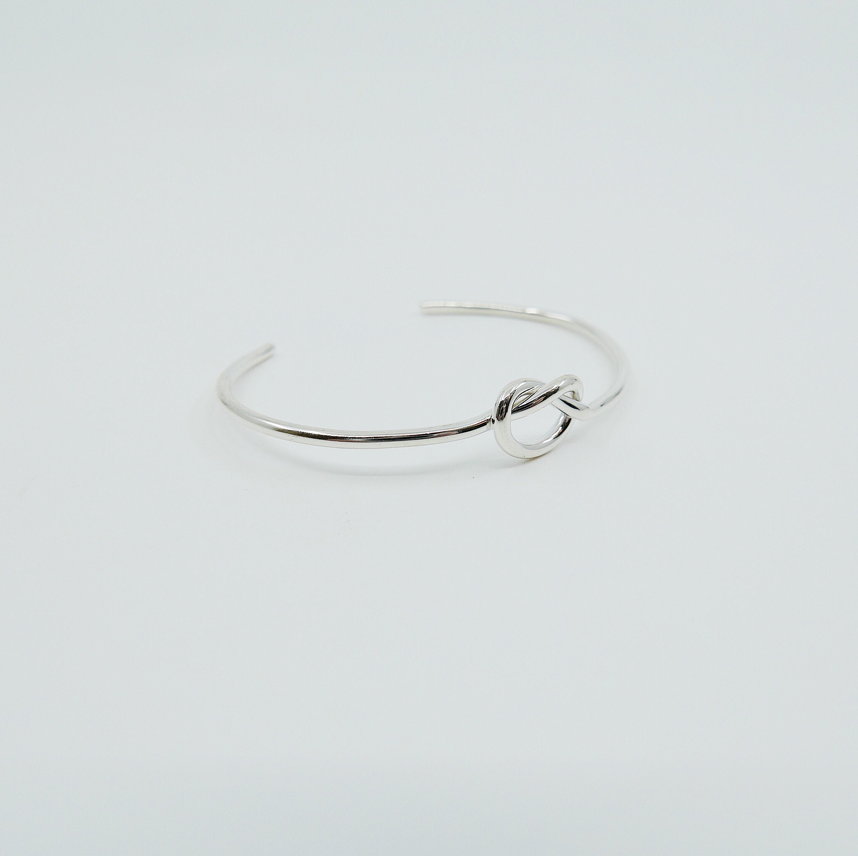 Love Knot Cuff, Knot Bracelet, Sterling Silver Forget Me Knot Cuff, knot bangle, love knot bangle