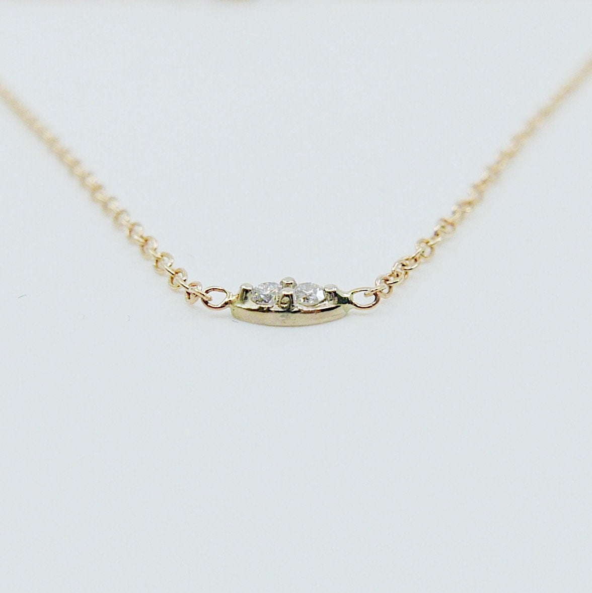 Deja Vu Diamond Bracelet, Diamond Bracelet, Double Diamond Bracelet, 14k Gold Diamond Bracelet, Dainty Diamond Bracelet, Dainty 14k Gold