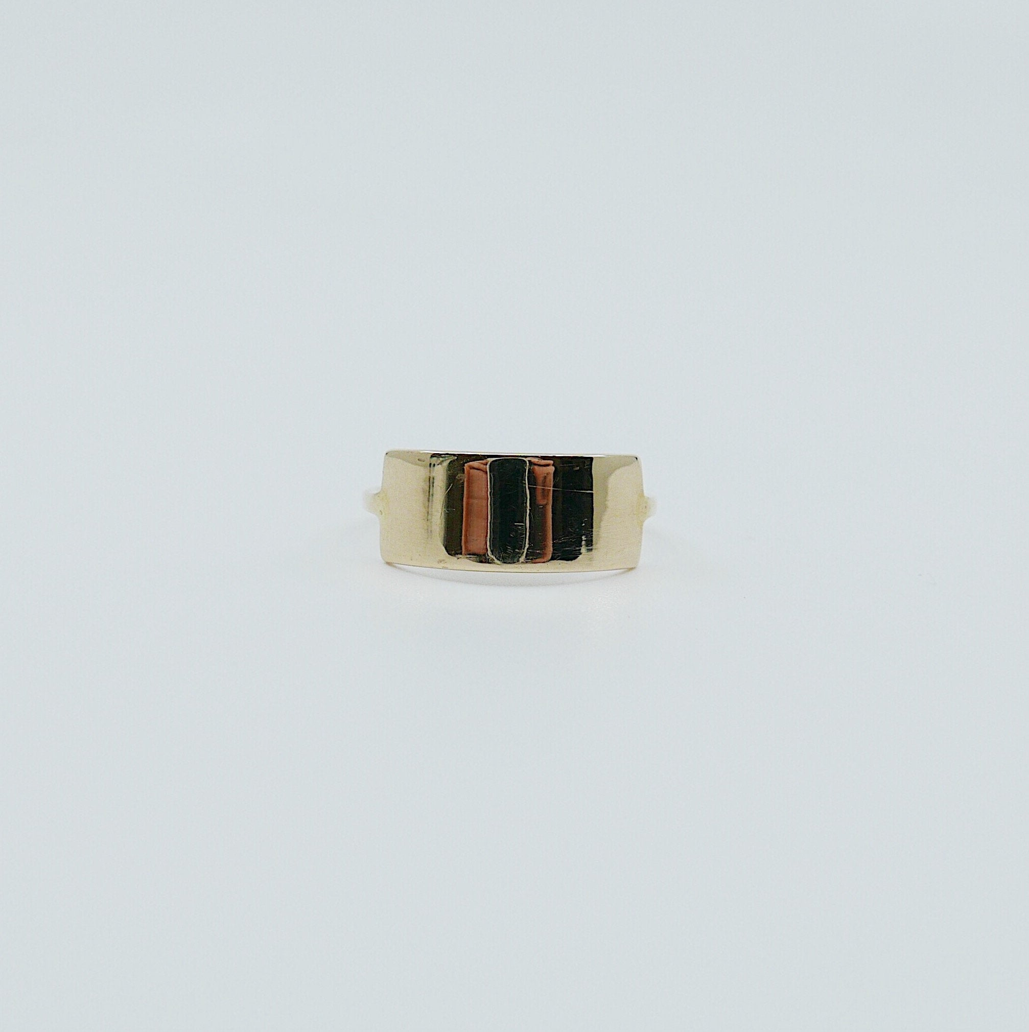 Slim ID Ring Large, personalized ring, bar ring, customizable ring, 14k gold personalized ring, 14k gold bar ring