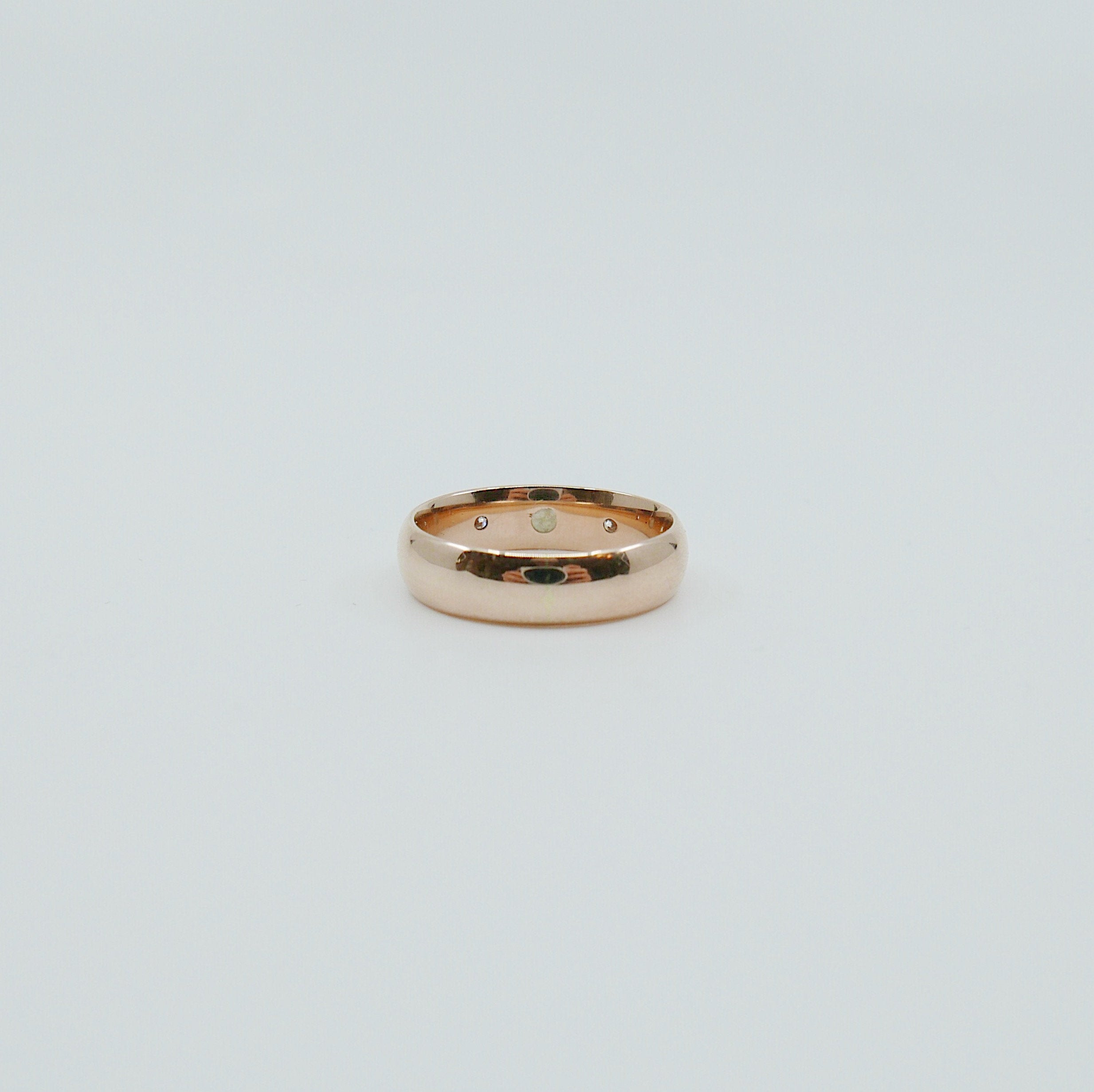 Indira Band, Rustic Diamond band, thick gold band, Rustic Diamond wedding band, 3 stone band, Rustic Diamond gypsy ring