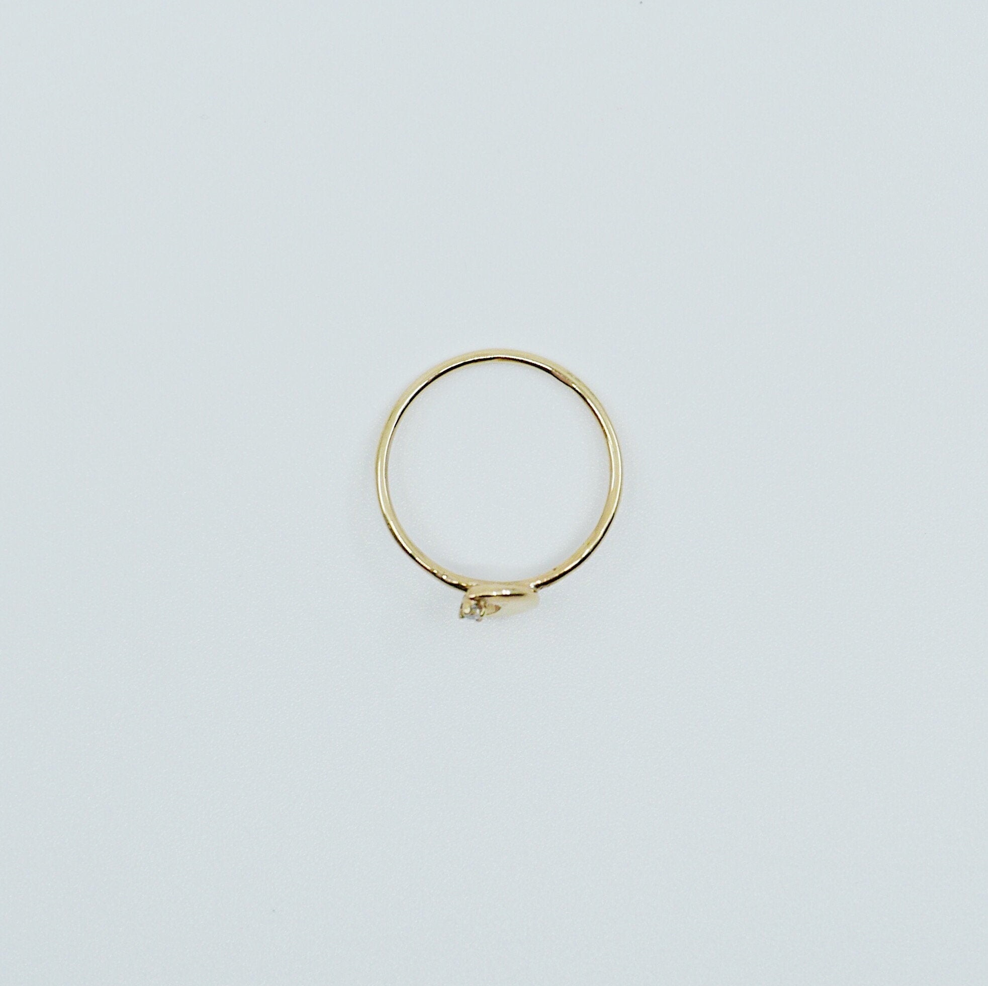 Crescent Moon ring, 14k moon and star ring, moon and diamond ring, crescent ring, 14k gold crescent moon ring, diamond ring