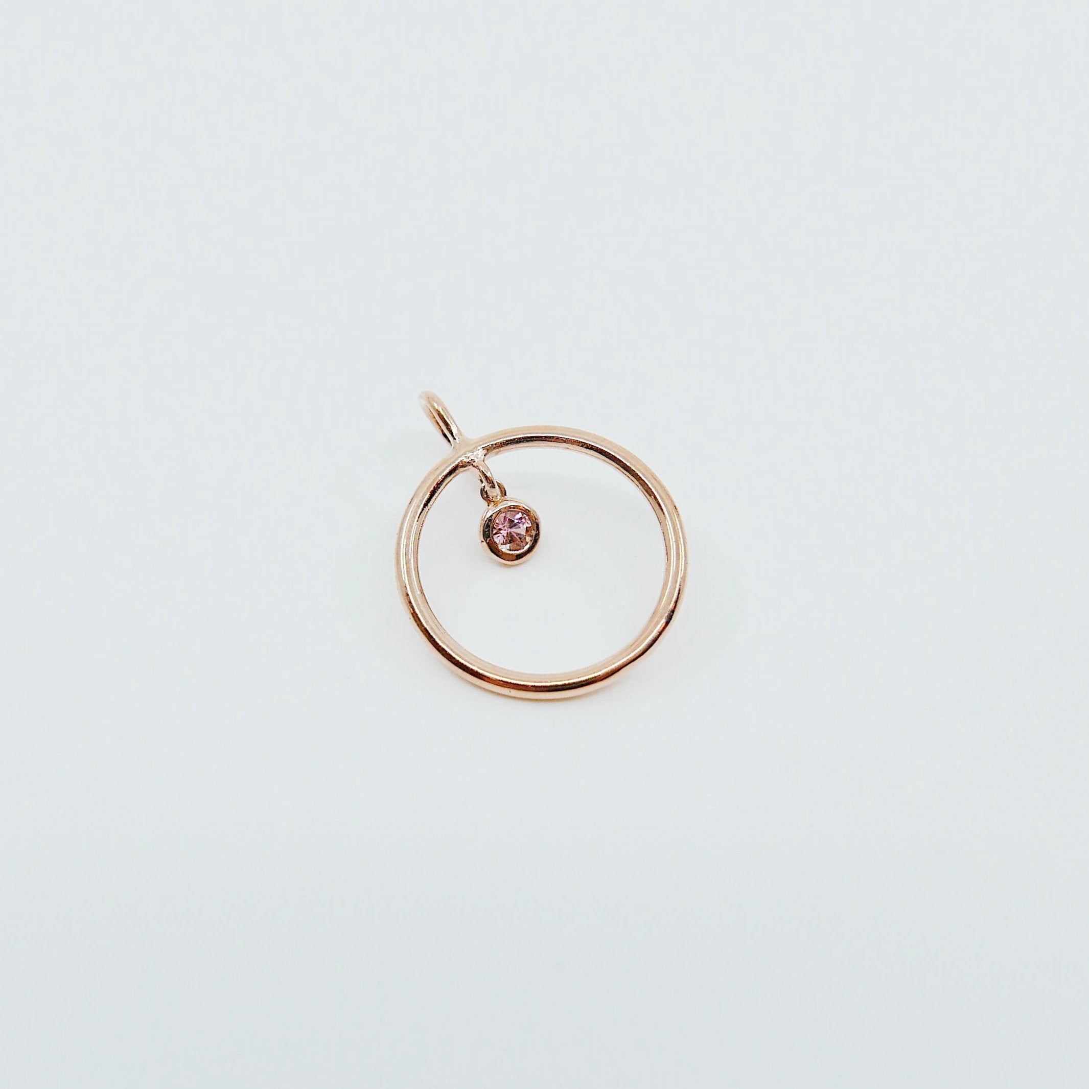 Open Hoop Pink Tourmaline Earring, Open Hoop 14k Gold Earring, Tourmaline Hoop, Fish Hook Open Hoop Earring