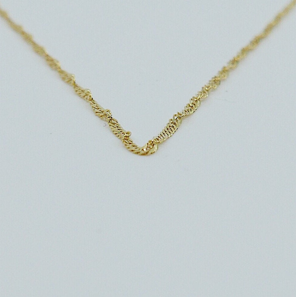 Pirouette Choker, Thin shiny 14k gold chain choker, 14k gold chain, short gold necklace, gold choker, thin dainty choker, chain choker