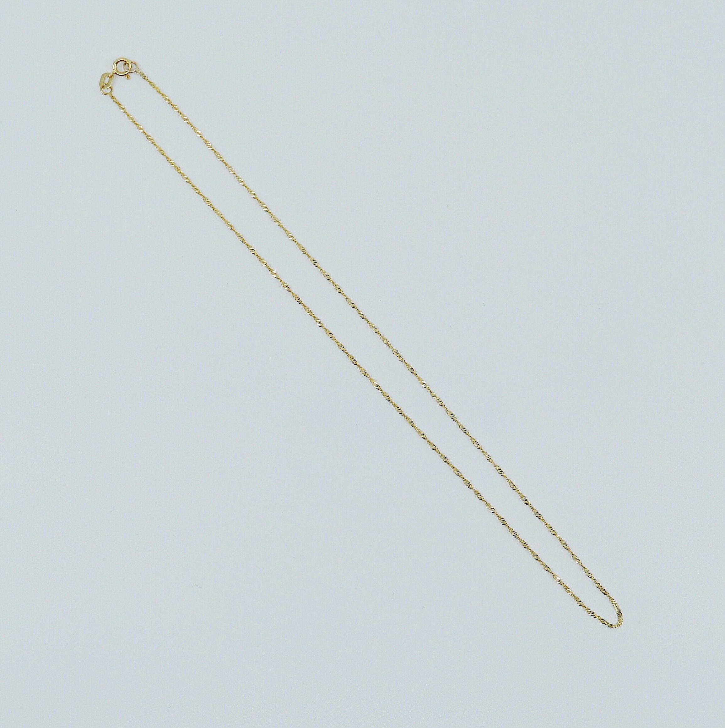 Pirouette Choker, Thin shiny 14k gold chain choker, 14k gold chain, short gold necklace, gold choker, thin dainty choker, chain choker