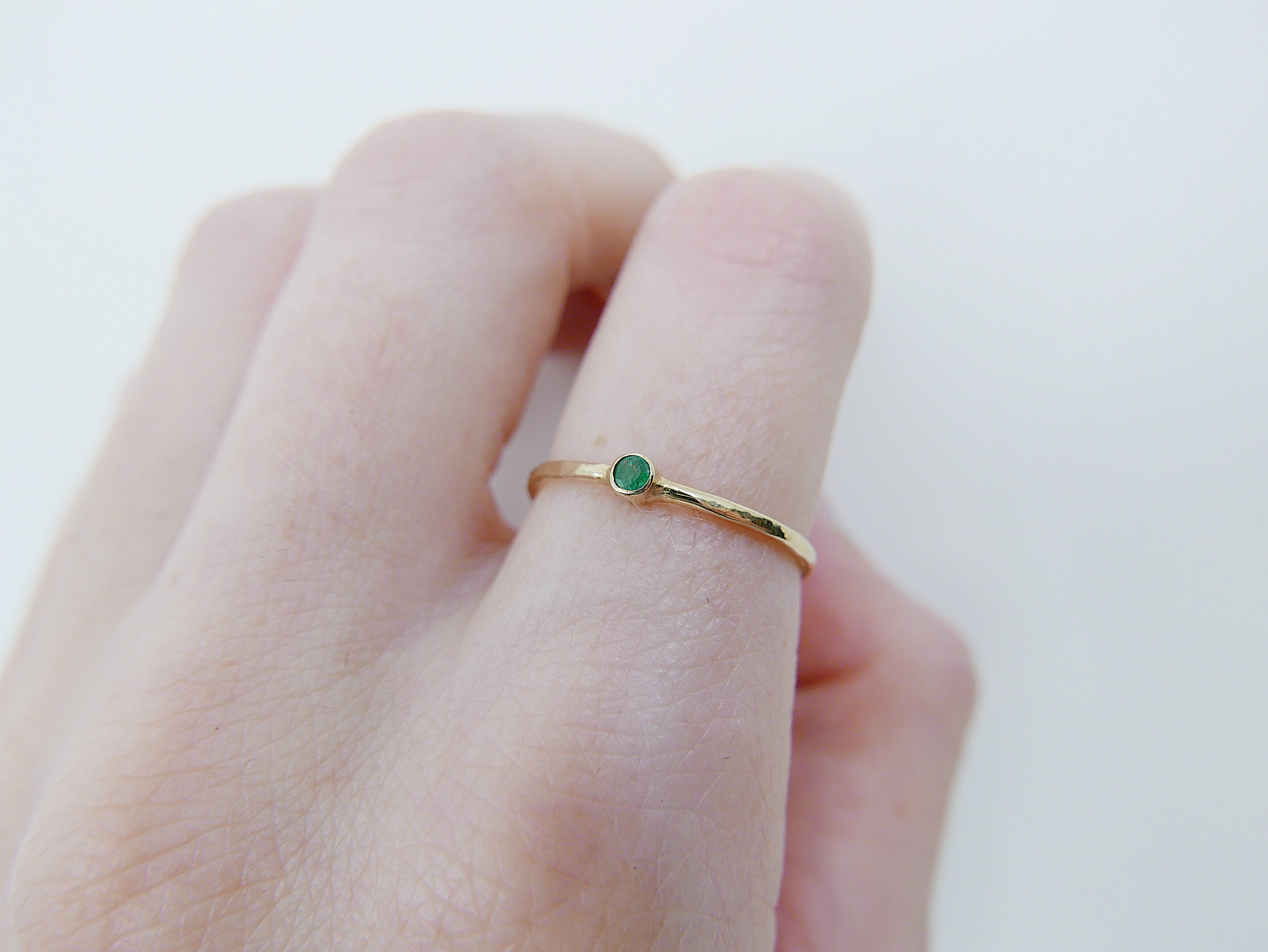 Mini Birthstone Bezel ring, birthstone solitaire ring, 14k birthstone stackable ring, small round birthstone ring, birthstone ring