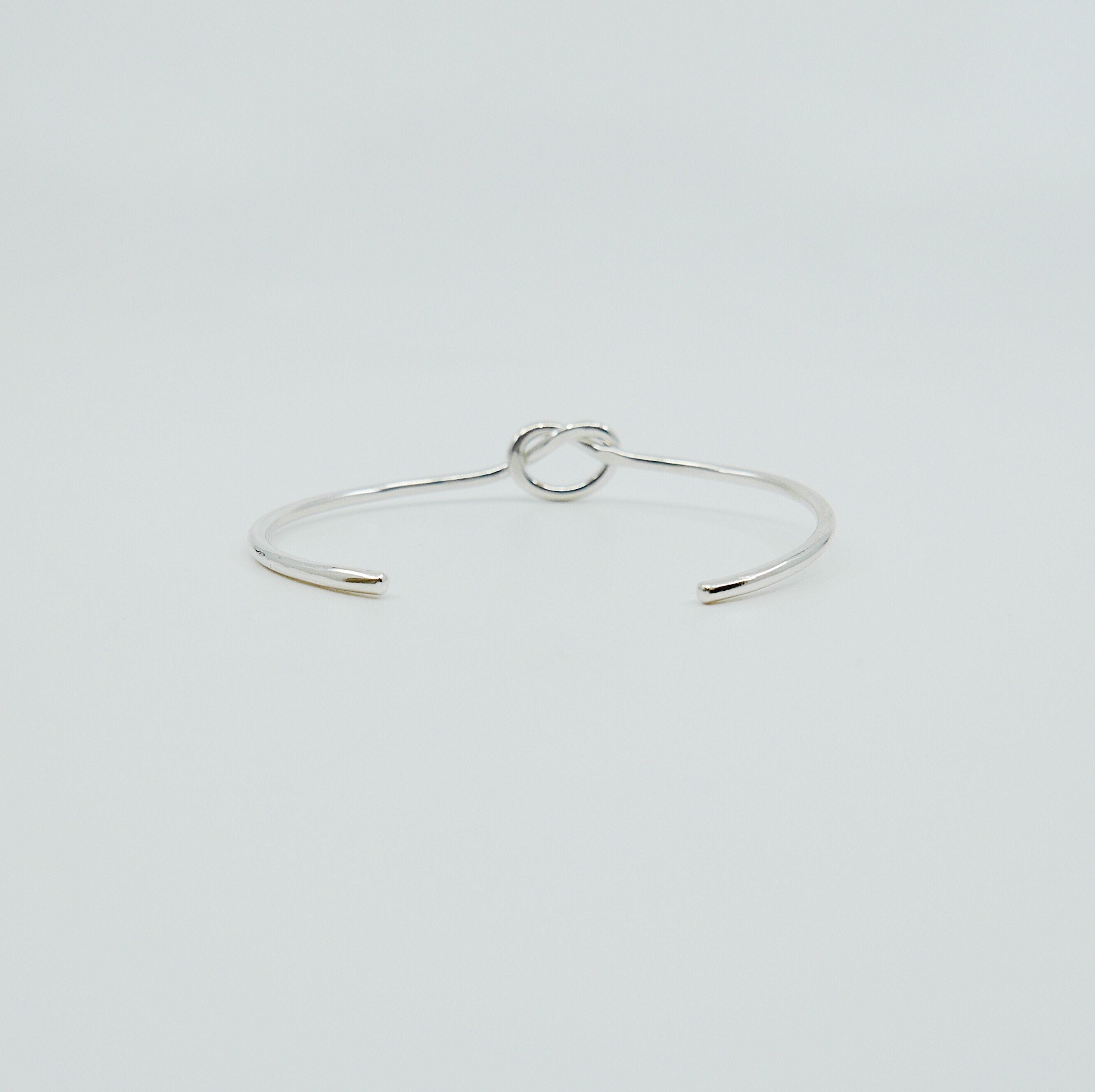 Love Knot Cuff, Knot Bracelet, Sterling Silver Forget Me Knot Cuff, knot bangle, love knot bangle