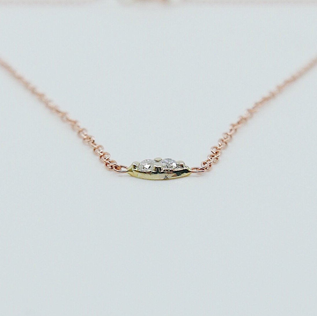 Deja Vu Diamond Bracelet, Diamond Bracelet, Double Diamond Bracelet, 14k Gold Diamond Bracelet, Dainty Diamond Bracelet, Dainty 14k Gold