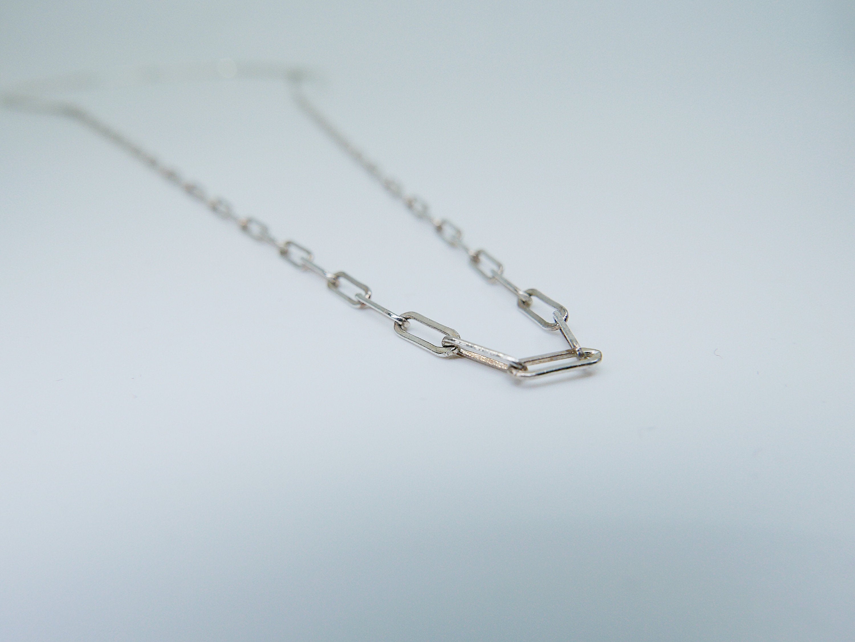 Layered Double Wire Choker, silver layered choker, silver chain and choker, Elongated Chain Choker