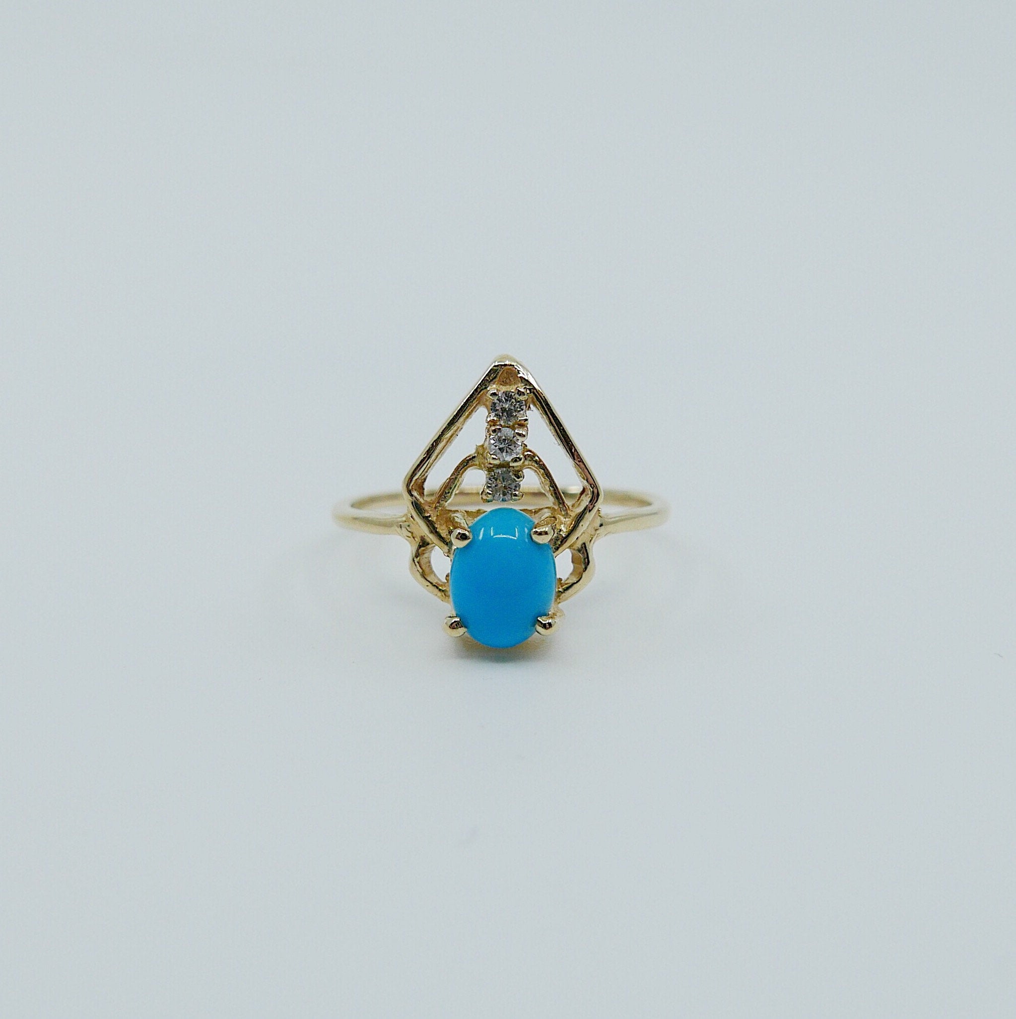 Turquoise Scarab ring, Oval turquoise diamond scarab ring, geometric turquoise ring, turquoise bug ring, 14k gold turquoise ring