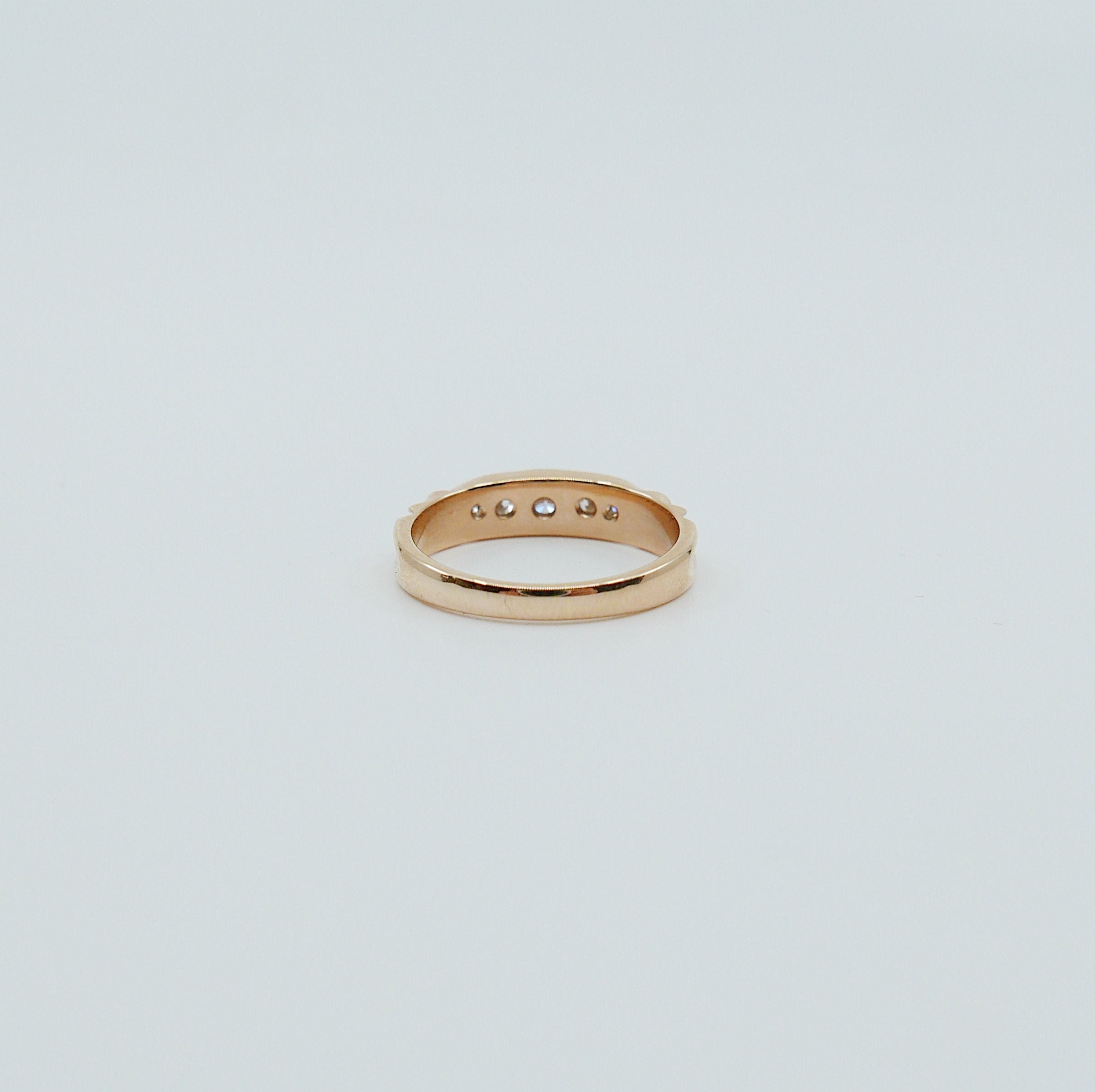 Maeve Diamond Ring, 14k gold diamond ring, two tone diamond ring, Diamond Bar ring, statement diamond ring, statement ring, vintage inspired