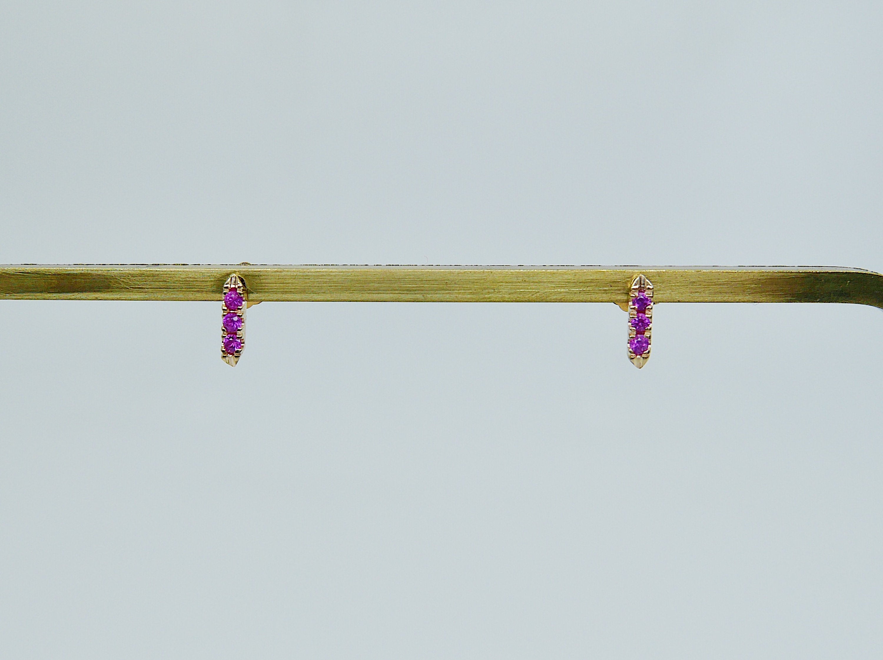 On Pointe Ruby Earrings, On Pointe earrings, Ruby earrings, delicate earrings, dainty earrings