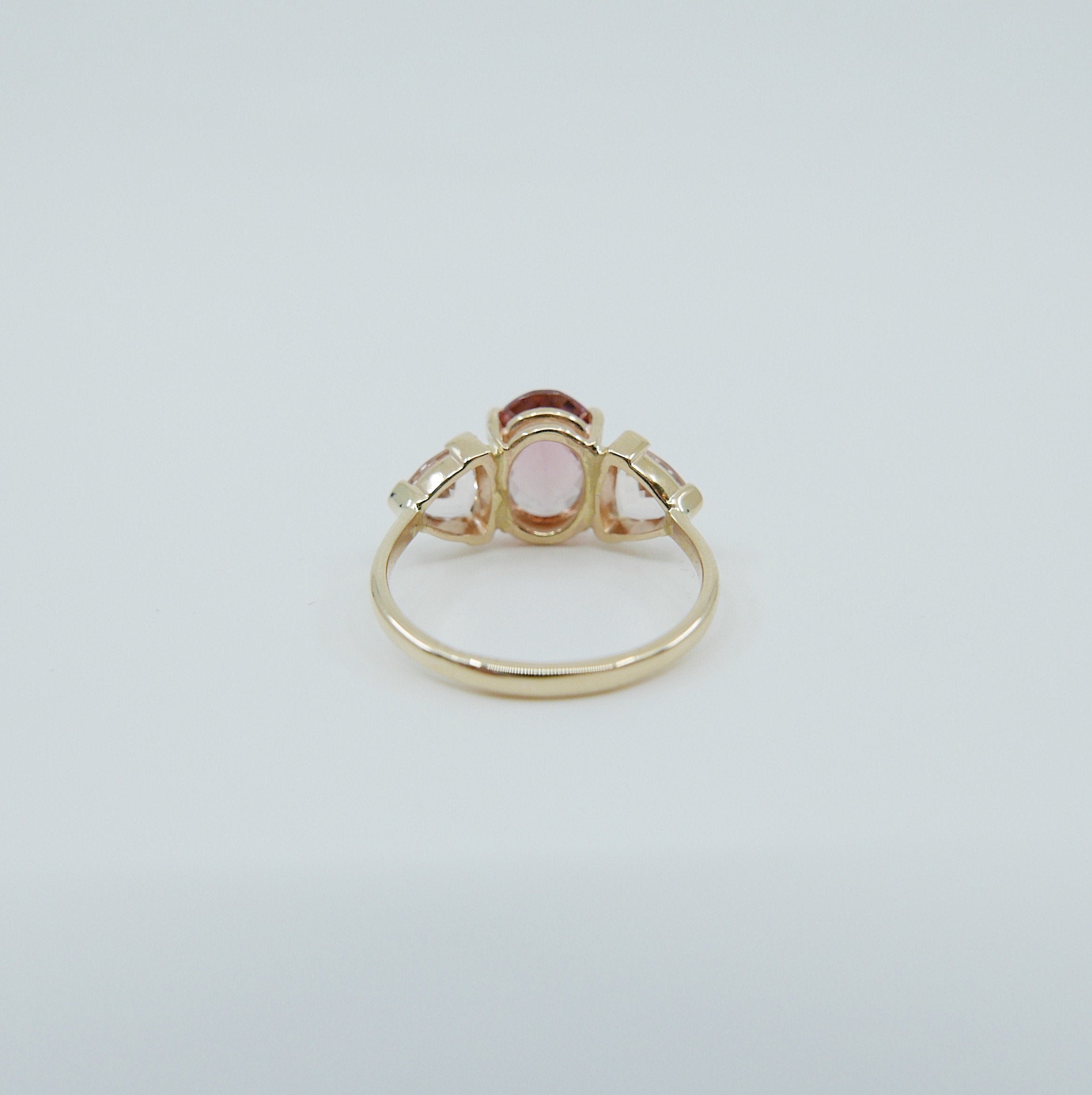 Dusty Rose Tourmaline Ring, tourmaline checker board cut ring, oval tourmaline ring, morganite ring, pink tourmaline wedding ring