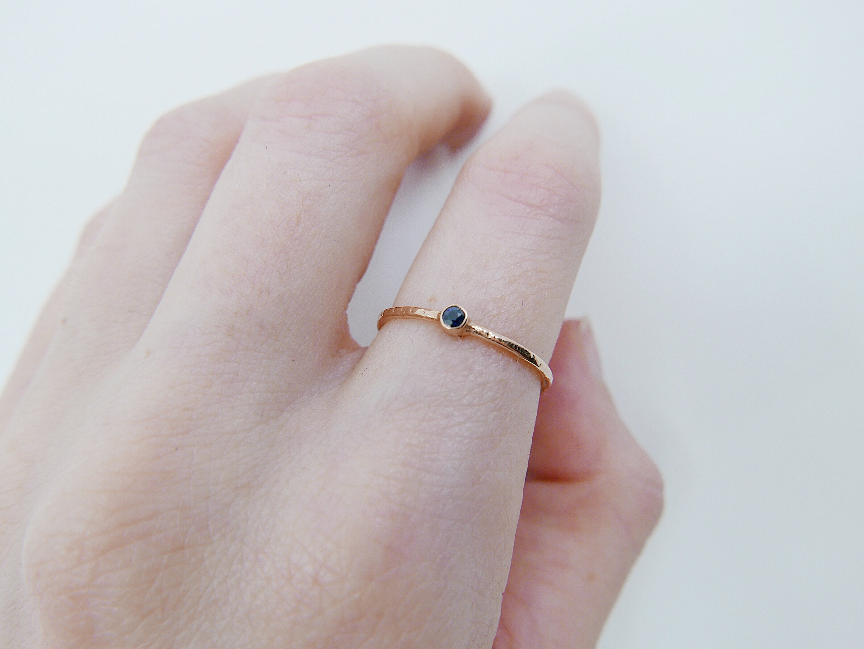 Mini Birthstone Bezel ring, birthstone solitaire ring, 14k birthstone stackable ring, small round birthstone ring, birthstone ring