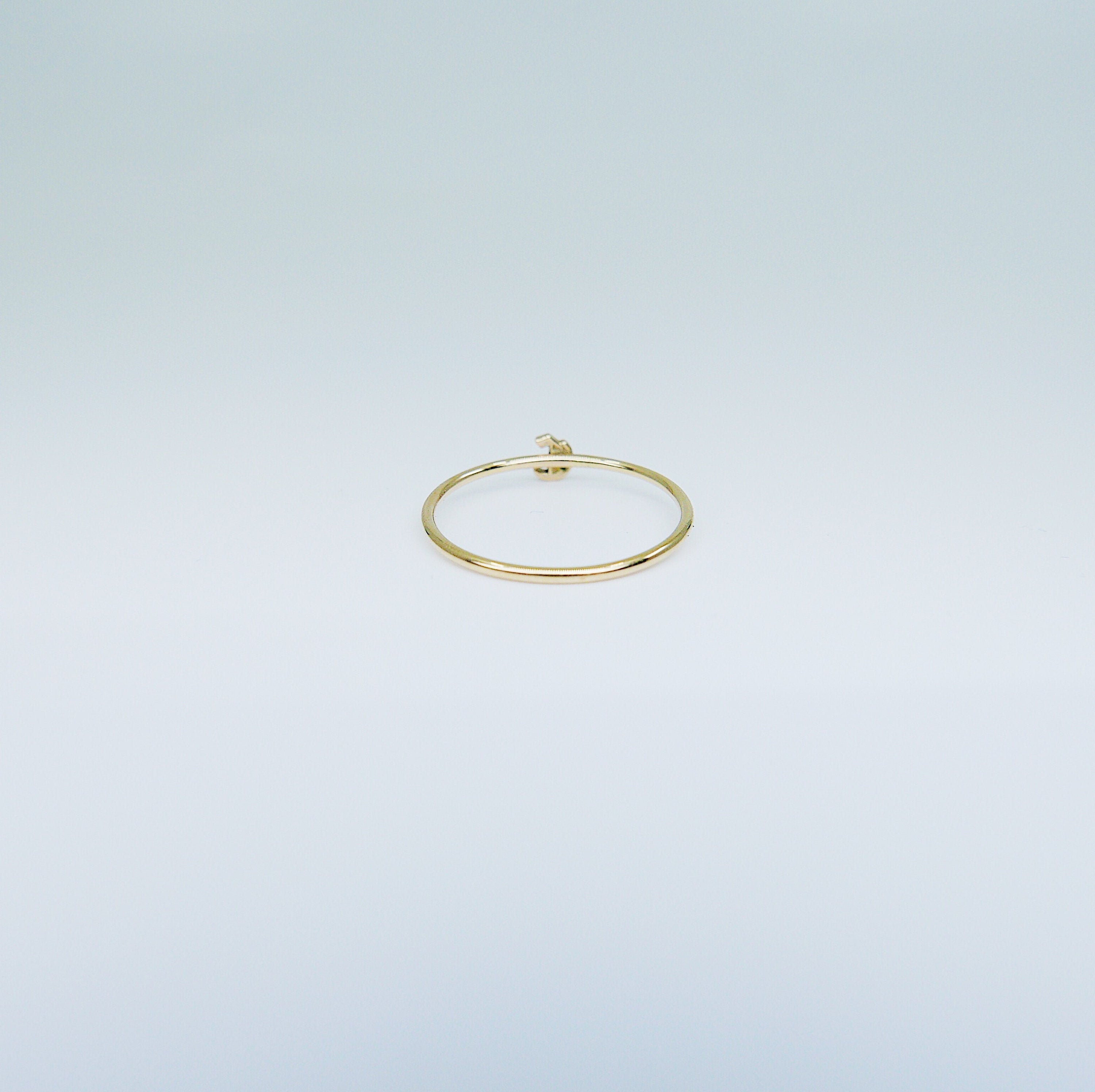 Old English Initial Ring, Letter ring, Initial ring, Old English letter ring, minimal ring, minimalistic ring, minimalist ring