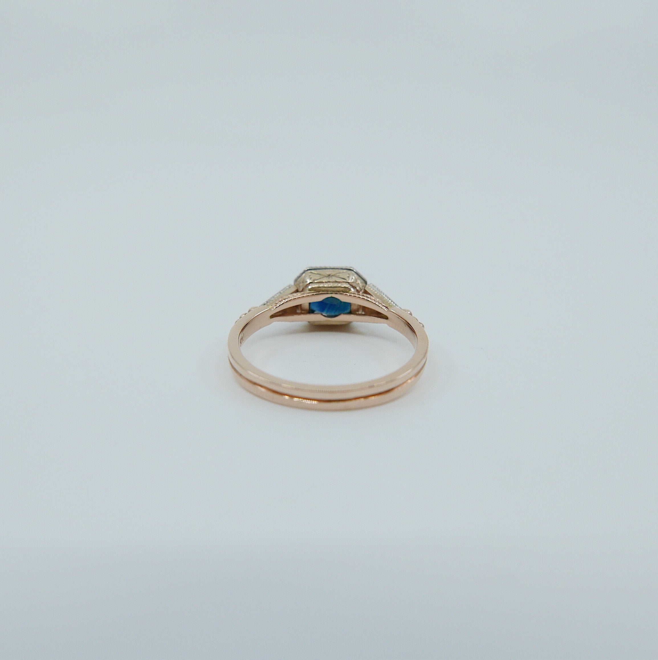 Iris Sapphire Ring, 14k gold & palladium ring, Sapphire ring with diamonds, Blue sapphire ring, Big sapphire statement ring, oval sapphire