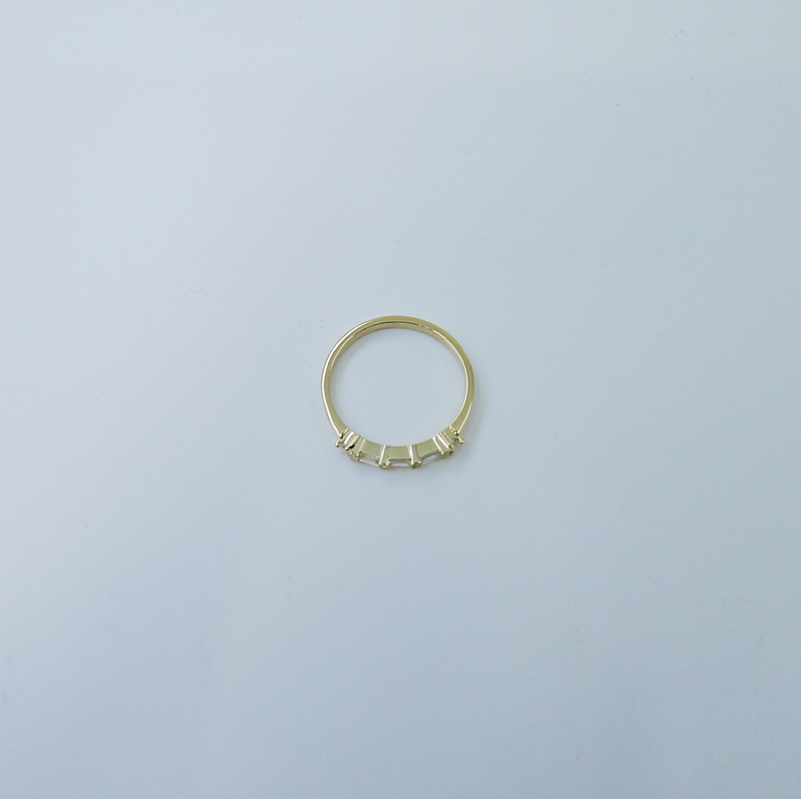 Grand Baguette Luxe Diamond Ring, 14k Stacking diamond baguette ring, Three stone ring, five stone ring, diamond stacking ring