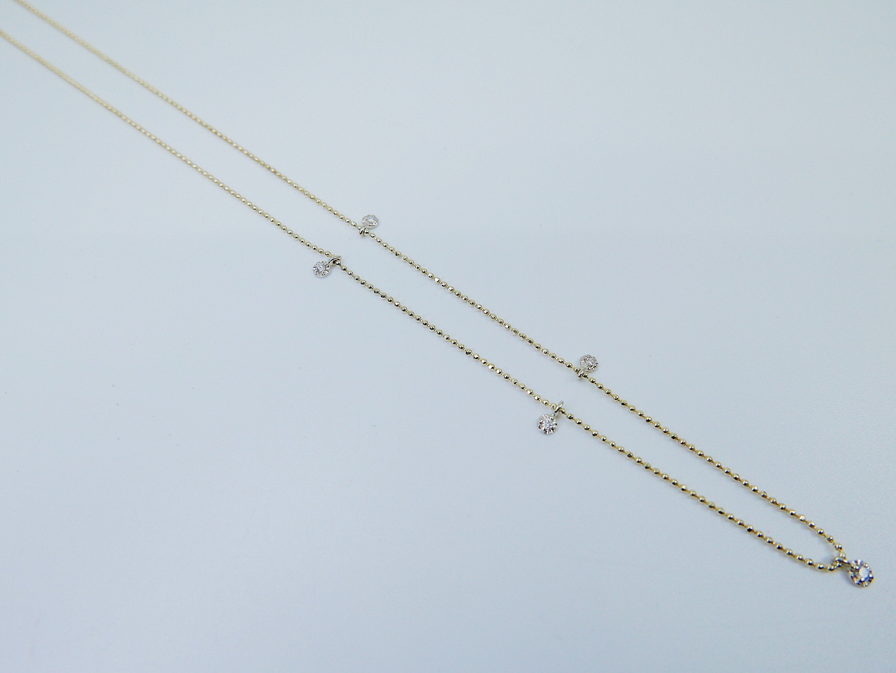 Cha Cha Diamond Necklace, Diamond Necklace, Circle Diamond Necklace, 14k Gold Diamond Necklace, Dainty Diamond Necklace, Dainty 14k Gold