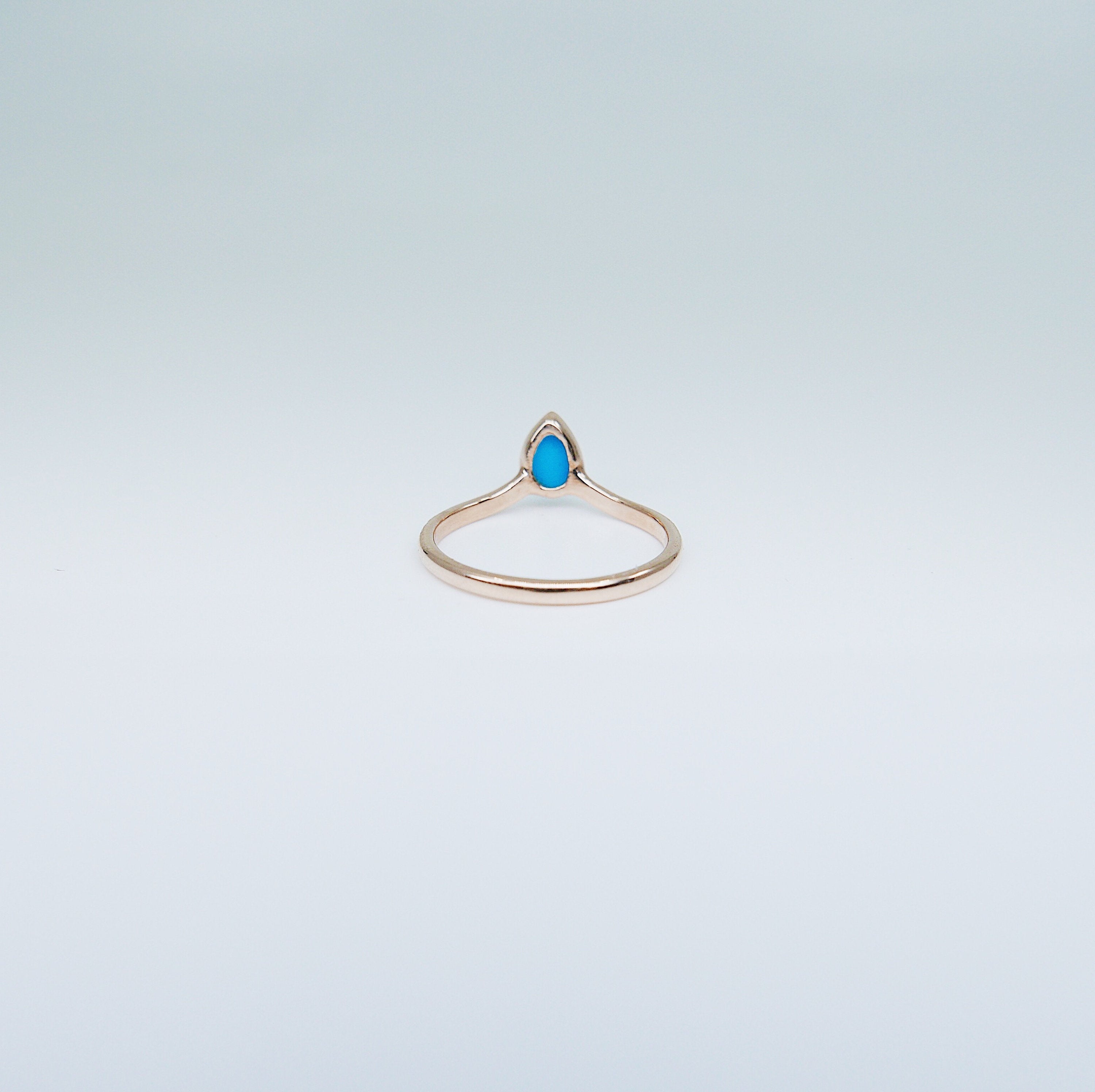 Turquoise Pave Peak Ring, Gold Diamond Turquoise ring, Turquoise stacking ring, Diamond layering band, Wedding band, wedding ring