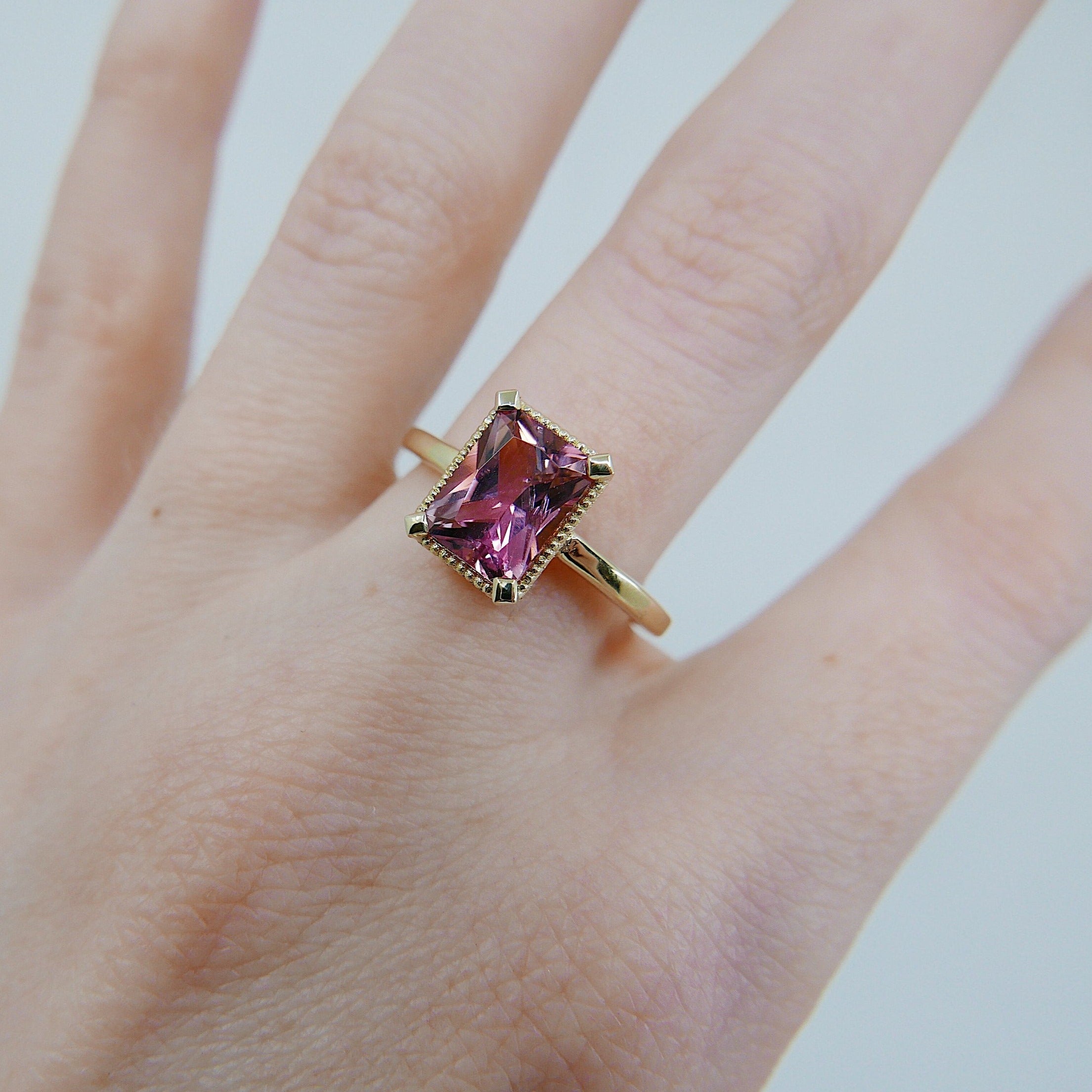 Carolina Tourmaline Ring, Pink tourmaline ring, tourmaline ring, pink wedding ring, statement pink engagement ring