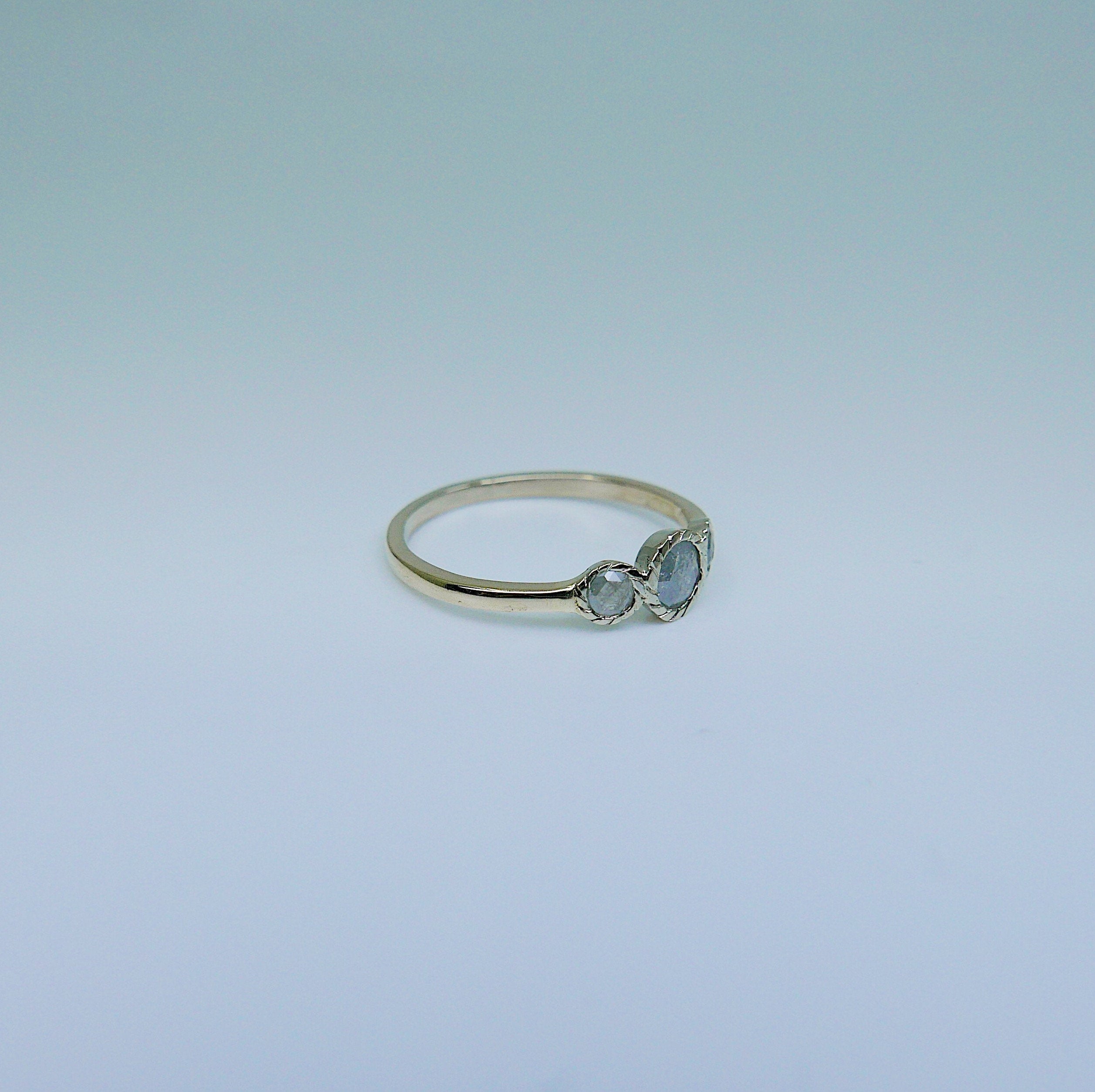 two tone ring  twist ring  Statement Rings  stacking ring  Rings  mgj  mason grace jewelry  mason grace  jewelry  grey diamond  gray diamond  gold stacking ring  fine jewelry  engraved gold ring  engagement ring  diamond band ring  birthstone ring  bezel ring  alternative bridal  14k gold ring