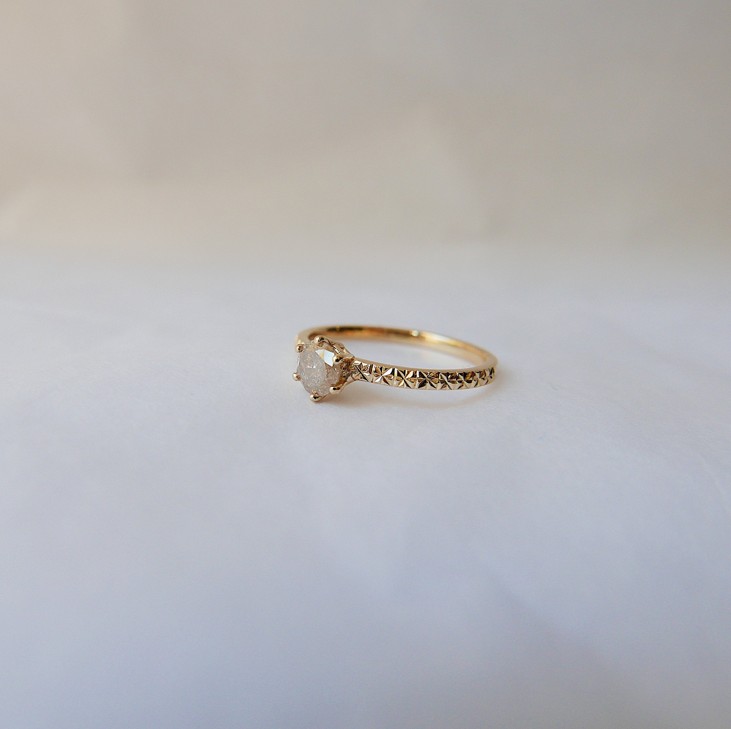 wedding ring  wedding band  Statement Rings  stacking ring  Rings  minimalist ring  mgj  mason grace jewelry  mason grace  jewelry  grey diamond ring  gray diamond ring  golden grey diamond  fine jewelry  engagement ring  edgy ring  diamond ring  champagne diamond  alternative bride