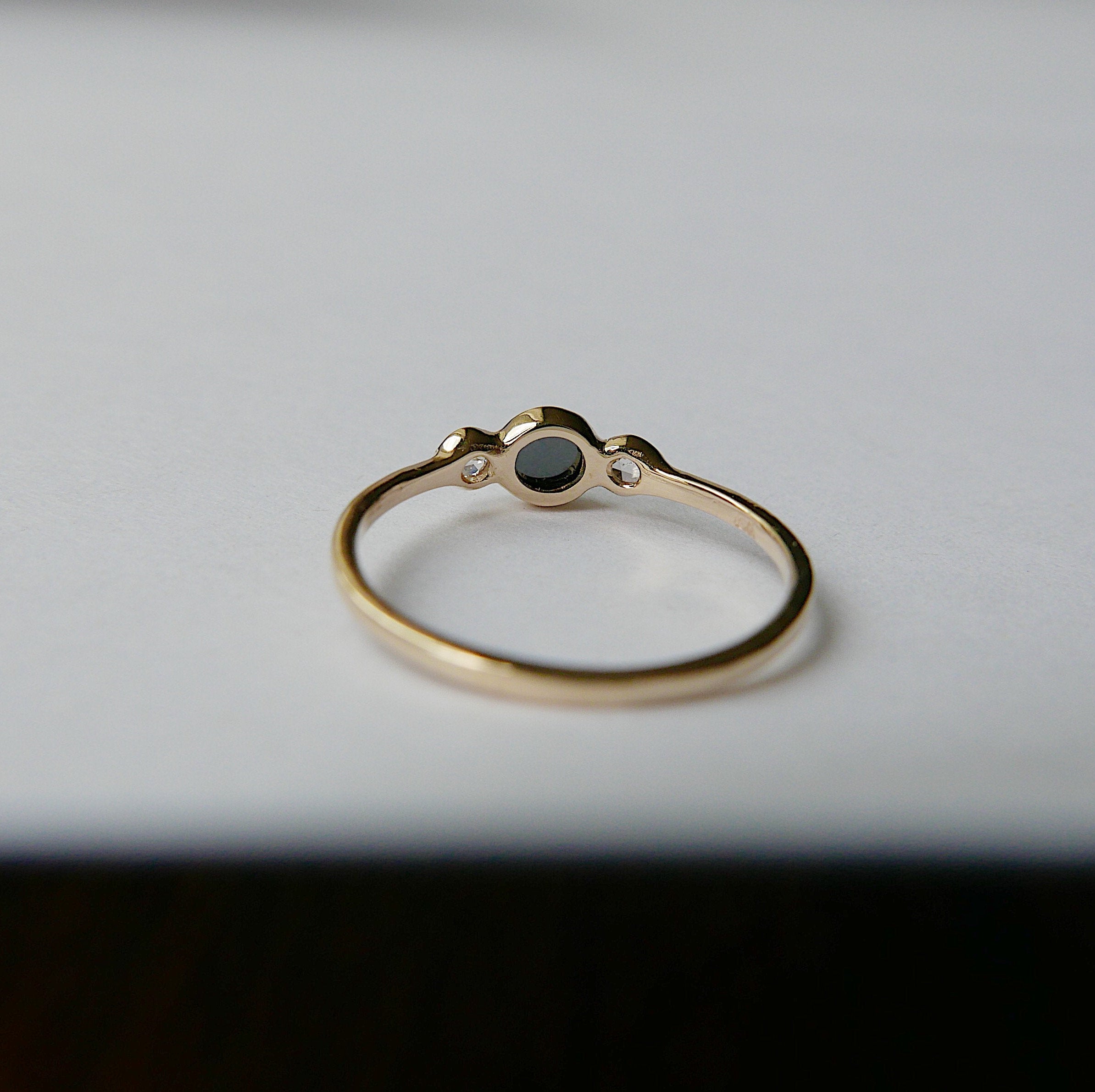 three stone ring  rosecut ring  rosecut diamond  rosecut band  Rings  minimalist  mgj  mason grace jewelry  mason grace  jewelry  gift  fine jewelry  engagement ring  diamond band  diamond  dainty ring  classic diamond ring  black diamond ring  birthstone ring