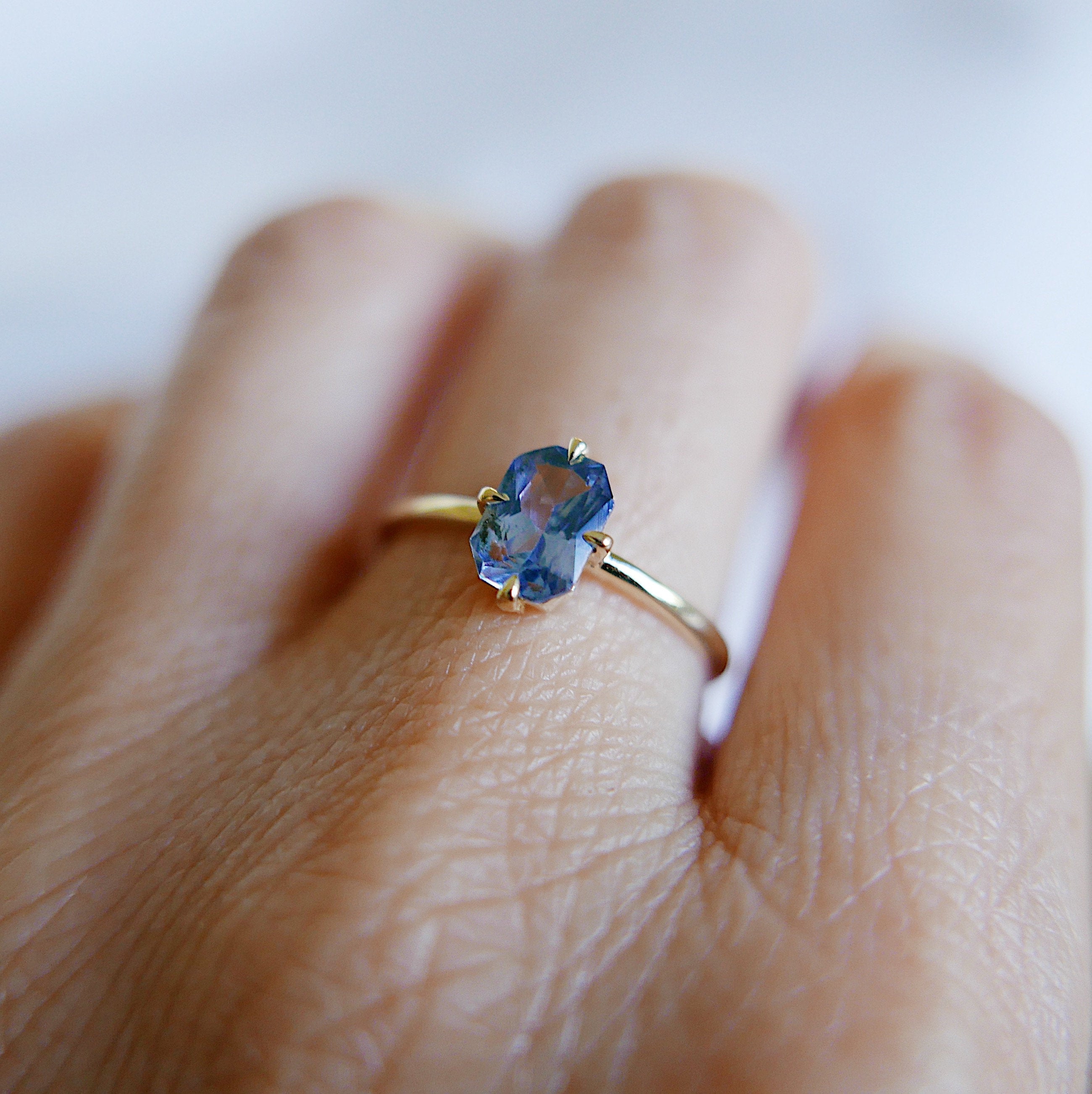 wedding ring  vintage inspired  solitaire ring  sapphire ring  Rings  radiant cut ring  push gift  OOAK  Multi-Stone Rings  mgj  mason grace jewelry  mason grace  jewelry  hand engraved  fine jewelry  Engagement ring  Classic ring  blue sapphire ring  Art Deco  anniversary ring  alternative bridal