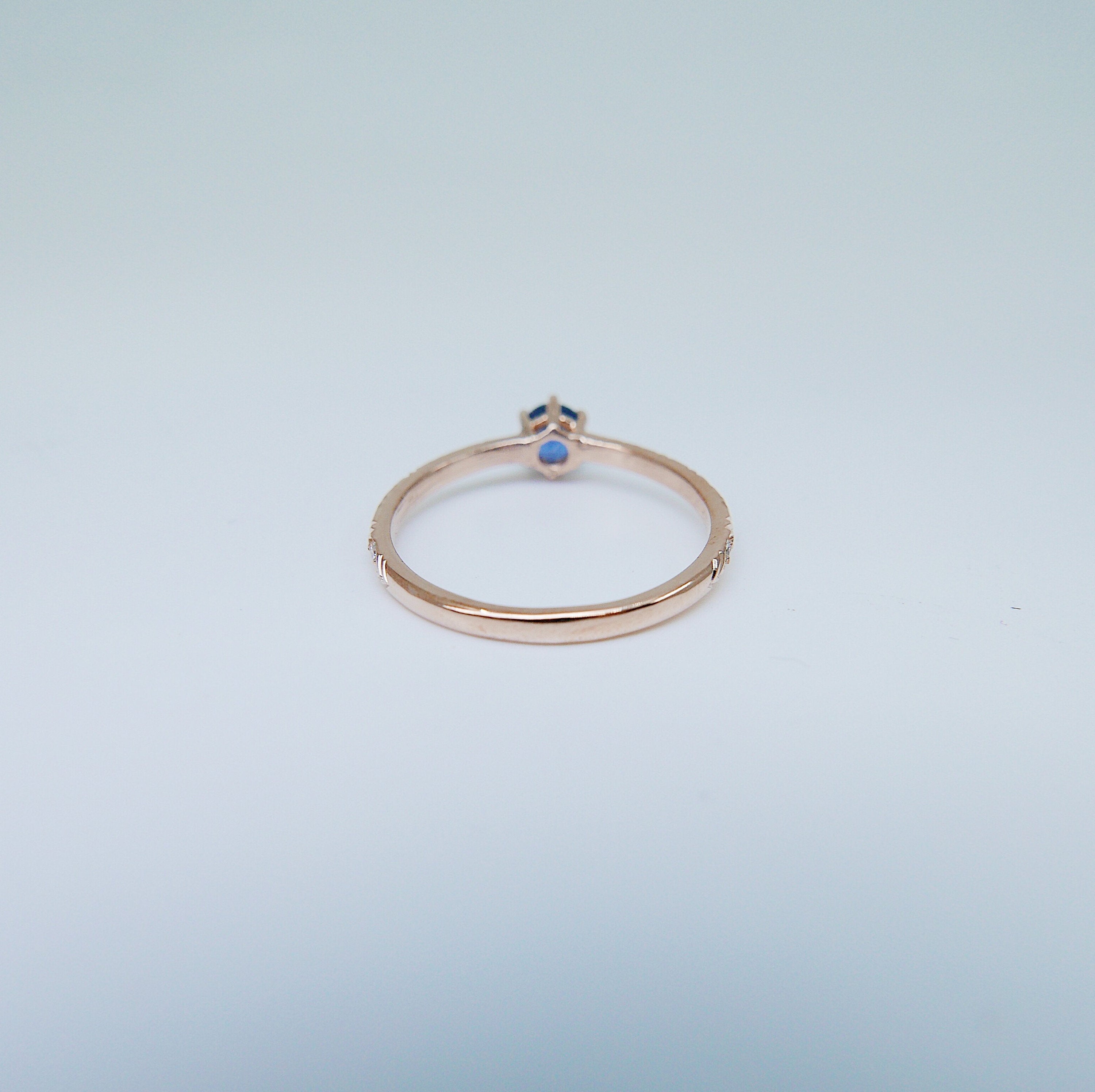 Claire Blue Sapphire Ring 14k Gold