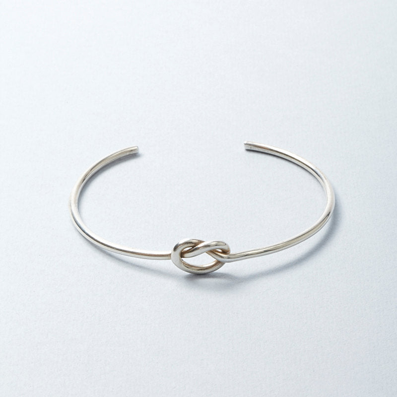 Love Knot Cuff, Knot Bracelet, Sterling Silver Forget Me Knot Cuff, knot bangle, love knot bangle