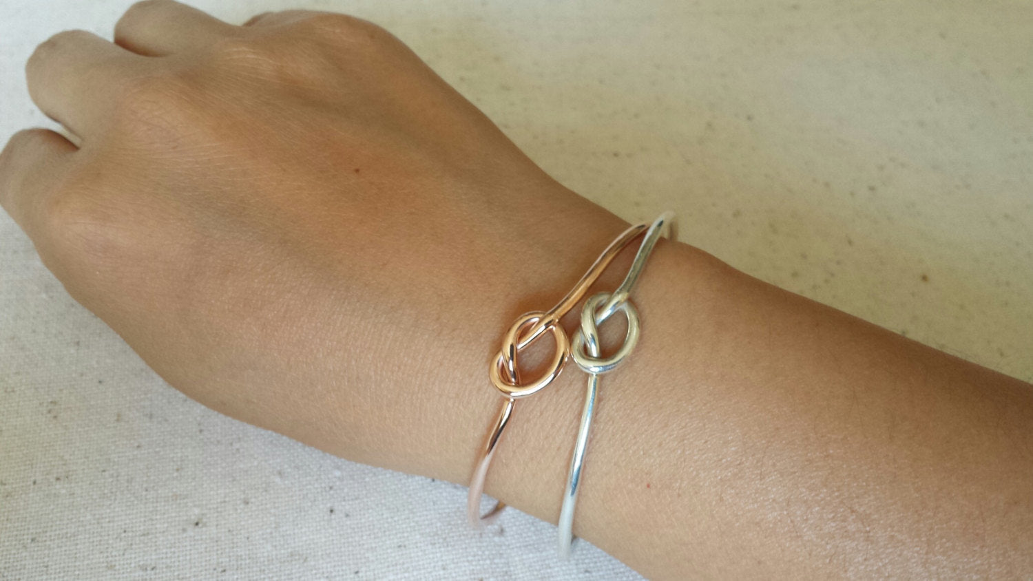 Love Knot Cuff, Knot Bracelet, Sterling Silver Forget Me Knot Cuff, knot bangle, love knot bangle