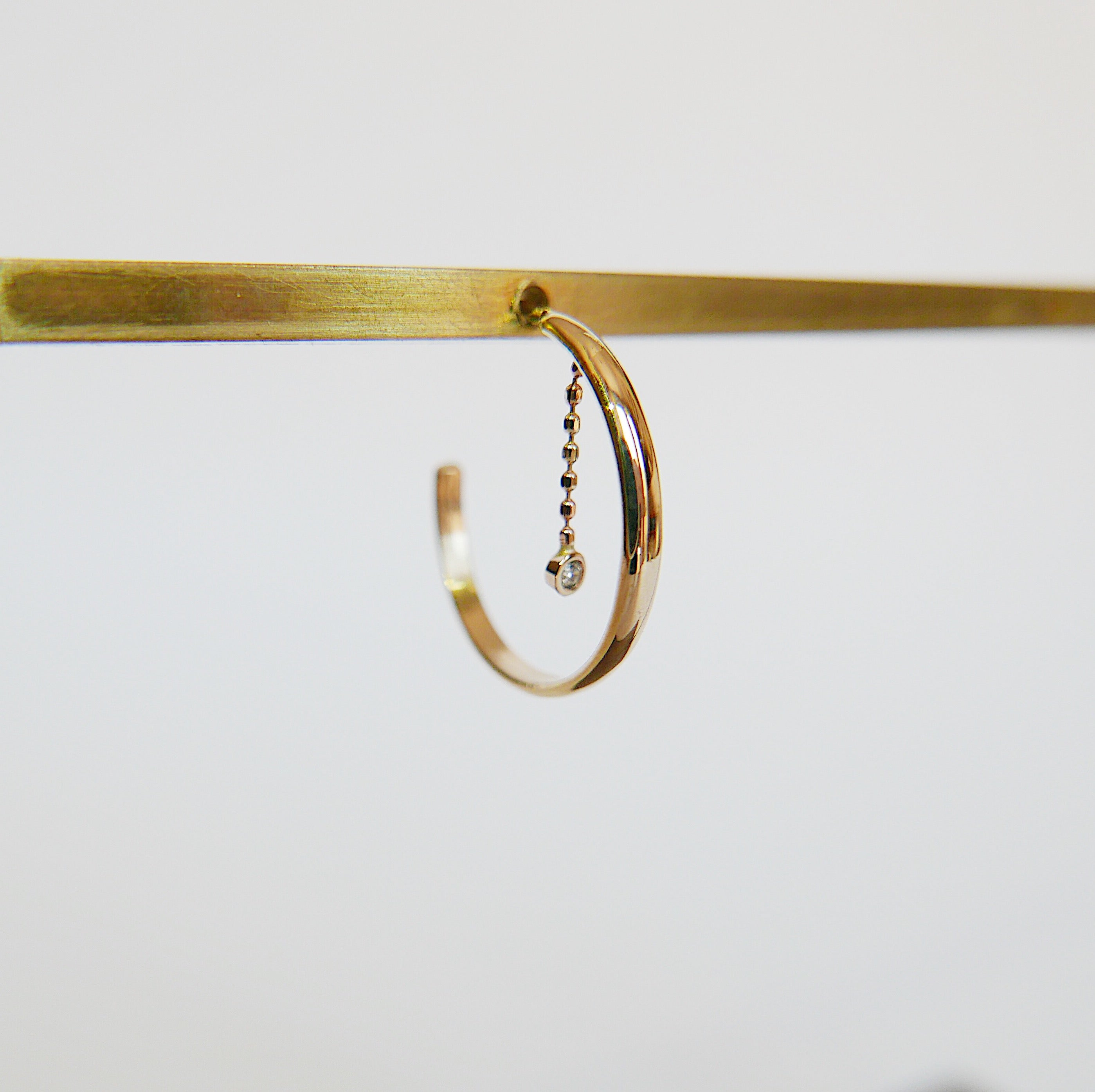 Swinging Hoop - Small, 14k gold