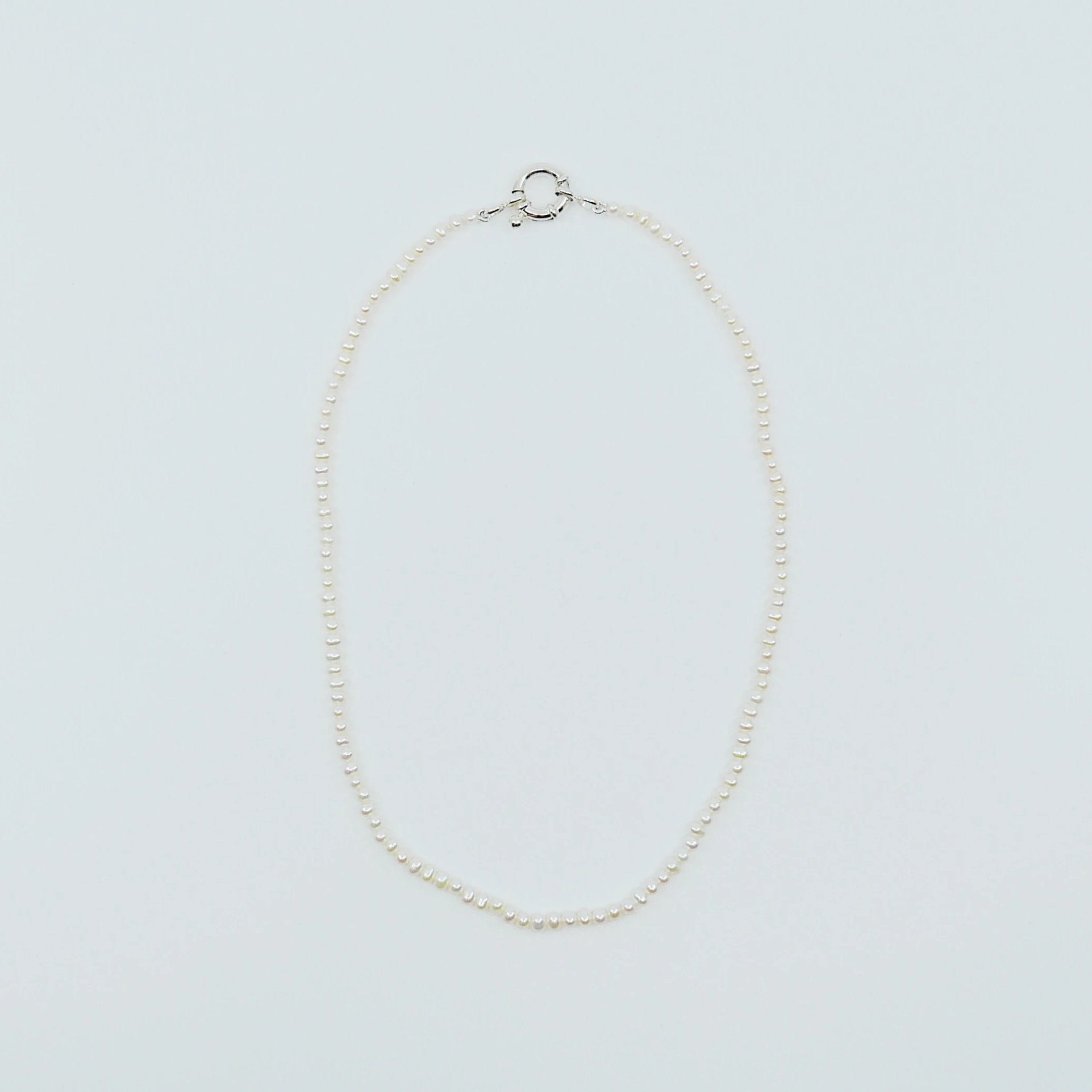 Emma pearl choker, small pearl choker, short pearl necklace, pearl choker with silver clasp, dainty choker